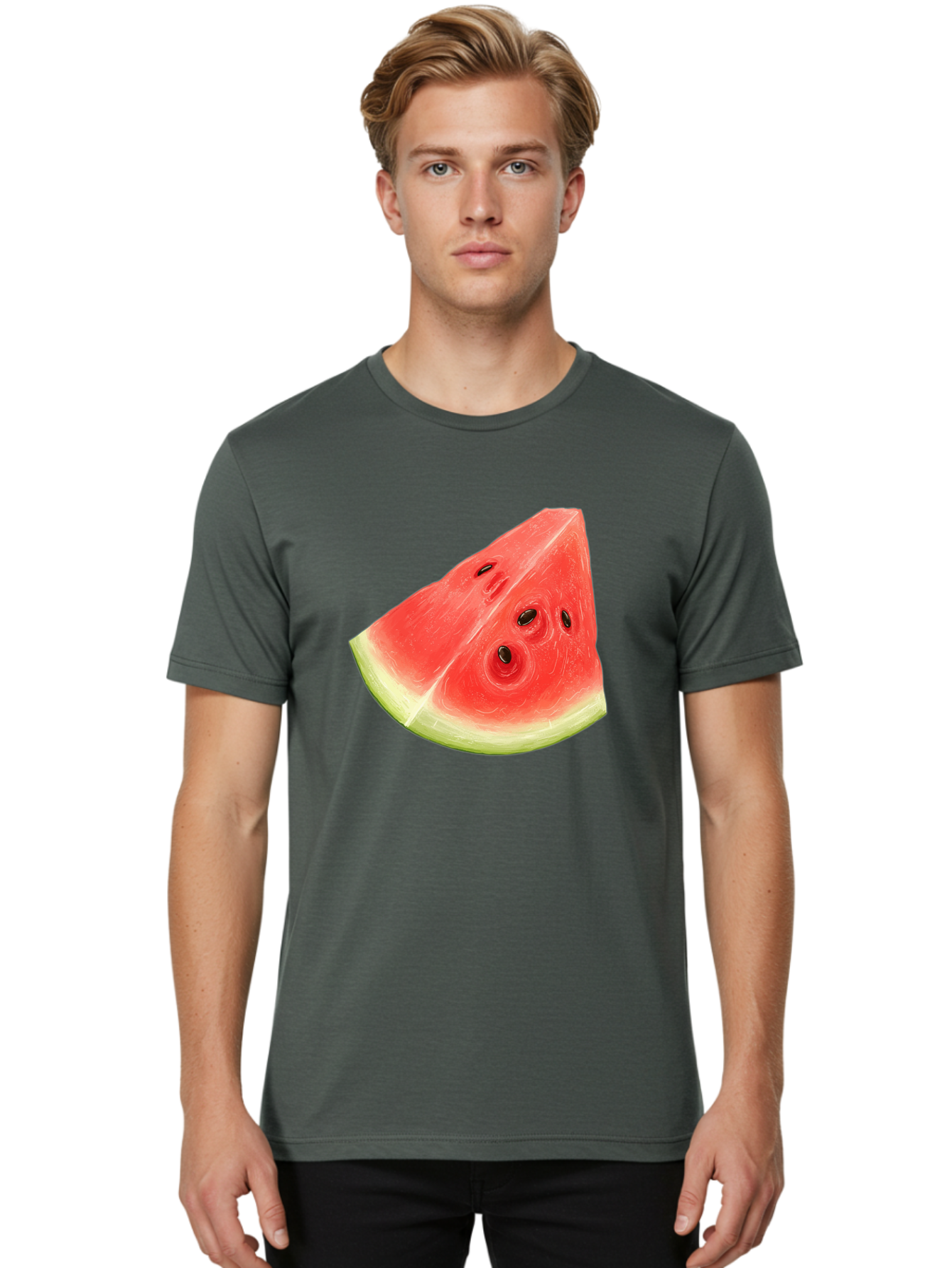 Watermelon-Slice-5 Men'S Graphic Tee, 100% Cotton, Comfortable Casual Summer Wear, Machine Washable, Vintage Camera, Old Camera, Antique Camera, Black Camera, Classic Photography, Photography Equipment, Nostalgic Device, Film Camera, Ban962