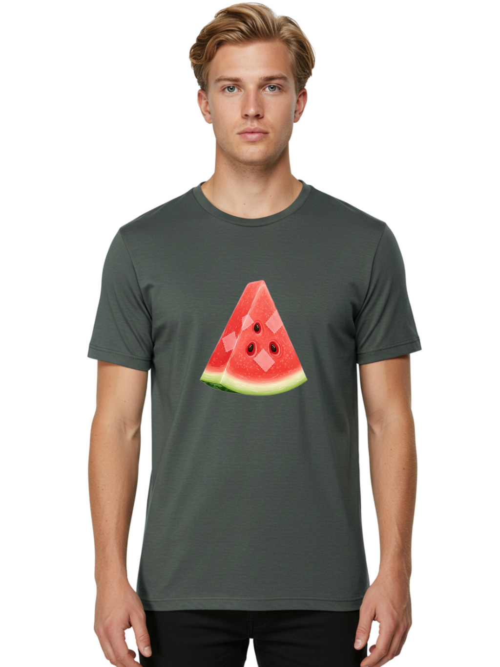 Watermelon-Slice-7 Men'S Graphic Tee, 100% Cotton, Comfortable Casual Summer Wear, Machine Washable, Vintage Camera, Old Camera, Antique Camera, Black Camera, Classic Photography, Photography Equipment, Nostalgic Device, Film Camera, Ban964
