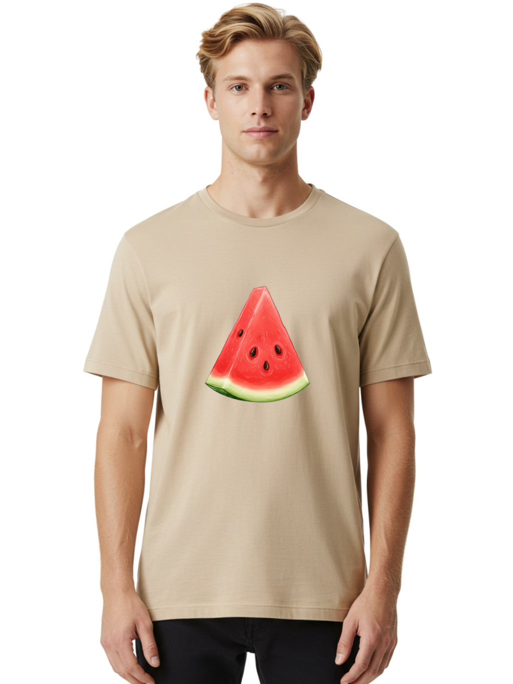 Watermelon-Slice Men'S Graphic Tee, 100% Cotton, Comfortable Casual Summer Wear, Machine Washable, Vintage Camera, Old Camera, Antique Camera, Black Camera, Classic Photography, Photography Equipment, Nostalgic Device, Film Camera, Camera Art Ban967