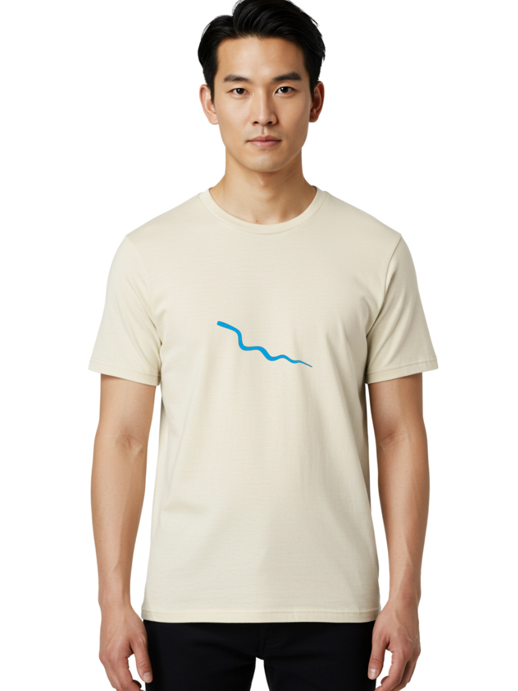 Wavy-Blue-Line Men'S Graphic Tee, 100% Cotton, Comfortable Casual Summer Wear, Machine Washable, Vintage Camera, Old Camera, Antique Camera, Black Camera, Classic Photography, Photography Equipment, Nostalgic Device, Film Camera, Camera Art Ban968