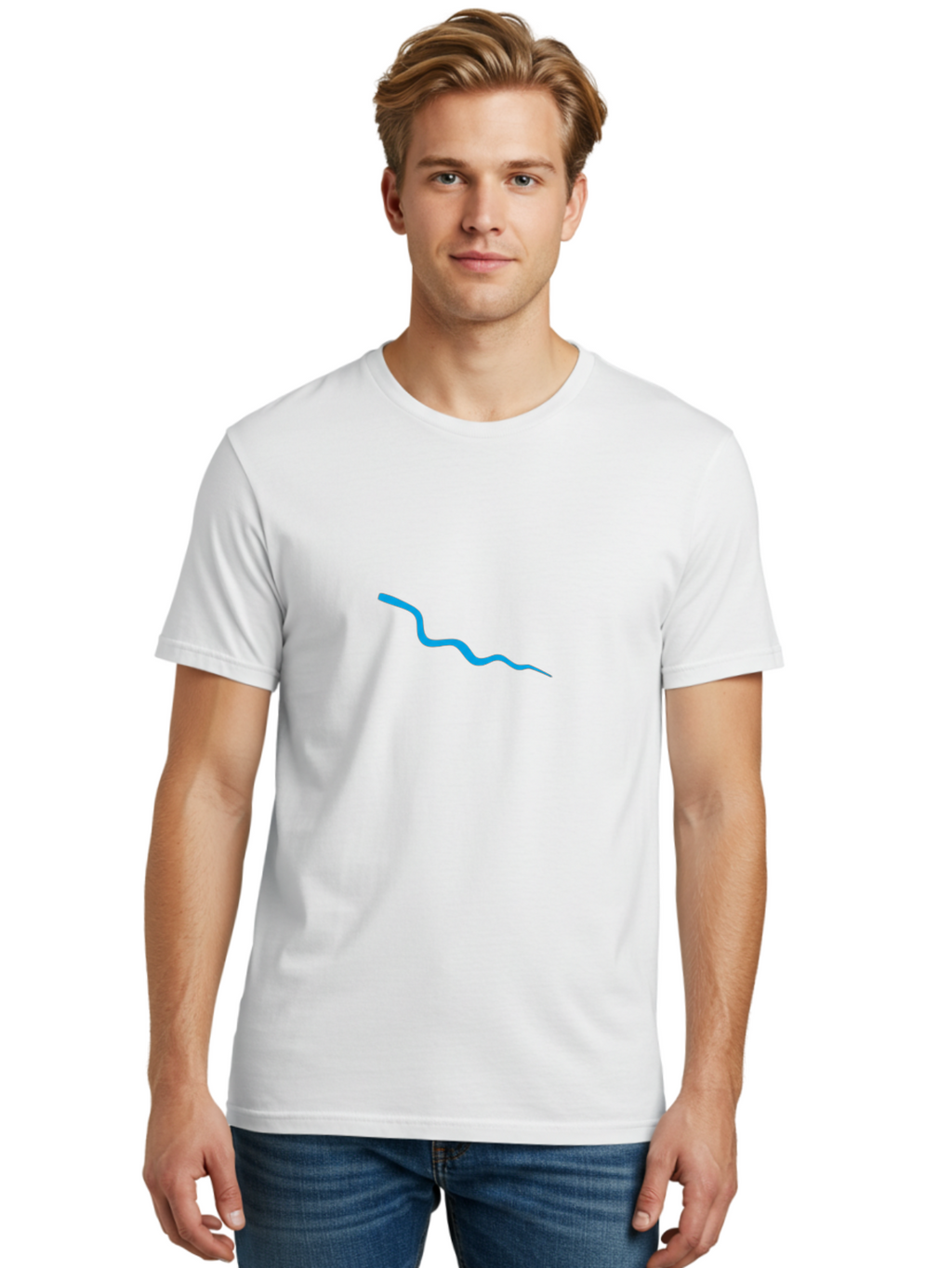 Wavy-Blue-Line Men'S Graphic Tee, 100% Cotton, Comfortable Casual Summer Wear, Machine Washable, Vintage Camera, Old Camera, Antique Camera, Black Camera, Classic Photography, Photography Equipment, Nostalgic Device, Film Camera, Camera Art Ban968