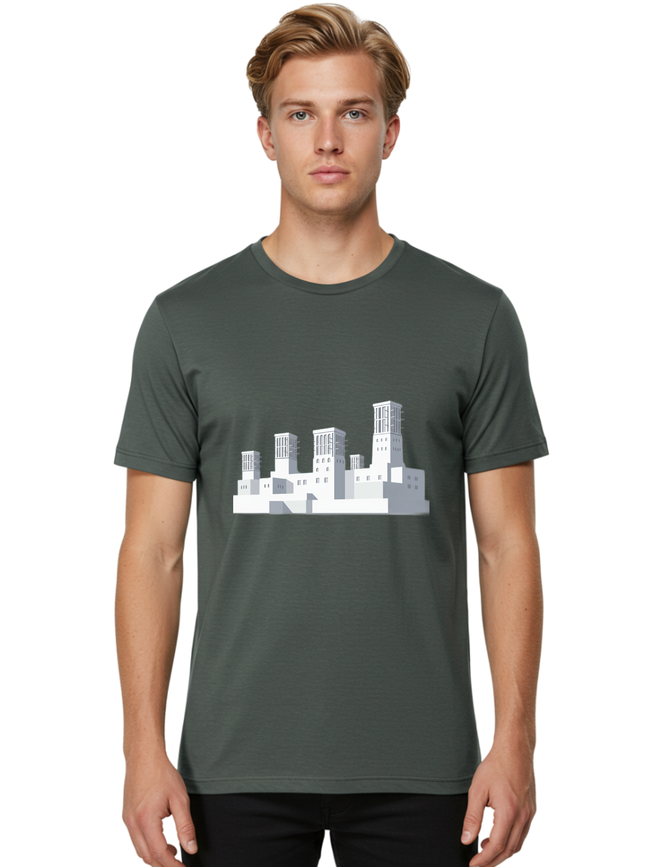 White-Buildings Men'S Graphic Tee, 100% Cotton, Comfortable Casual Summer Wear, Machine Washable, Vintage Camera, Old Camera, Antique Camera, Black Camera, Classic Photography, Photography Equipment, Nostalgic Device, Film Camera, Camera Art Ban975