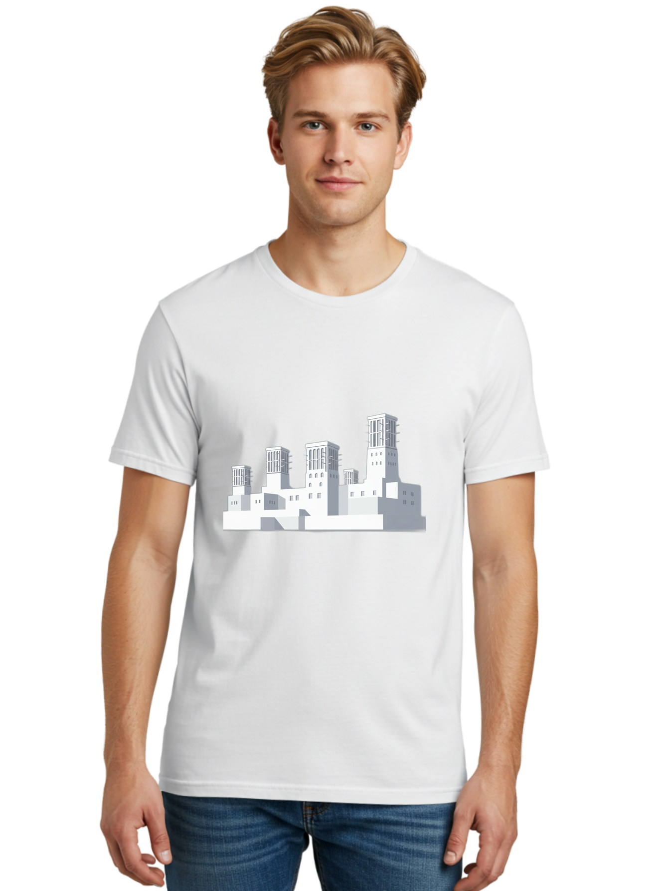 White-Buildings Men'S Graphic Tee, 100% Cotton, Comfortable Casual Summer Wear, Machine Washable, Vintage Camera, Old Camera, Antique Camera, Black Camera, Classic Photography, Photography Equipment, Nostalgic Device, Film Camera, Camera Art Ban975