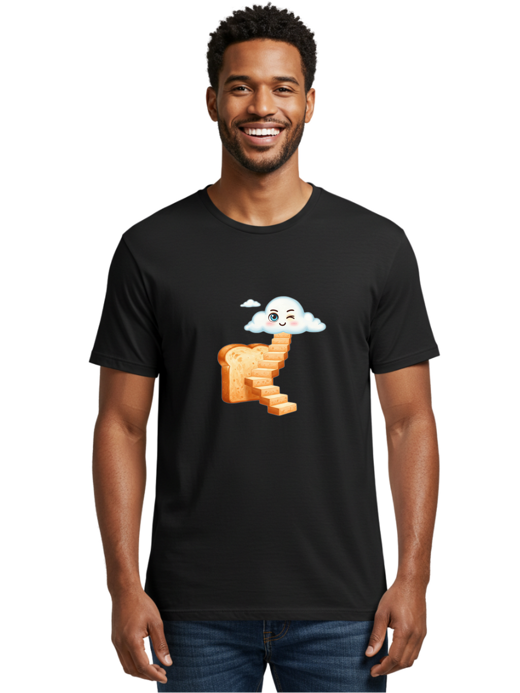 Winking-Cloud-Stairway-Bread Men'S Graphic Tee, 100% Cotton, Comfortable Casual Summer Wear, Machine Washable, Vintage Camera, Old Camera, Antique Camera, Black Camera, Classic Photography, Photography Equipment, Nostalgic Device, Film Camera, Ban980