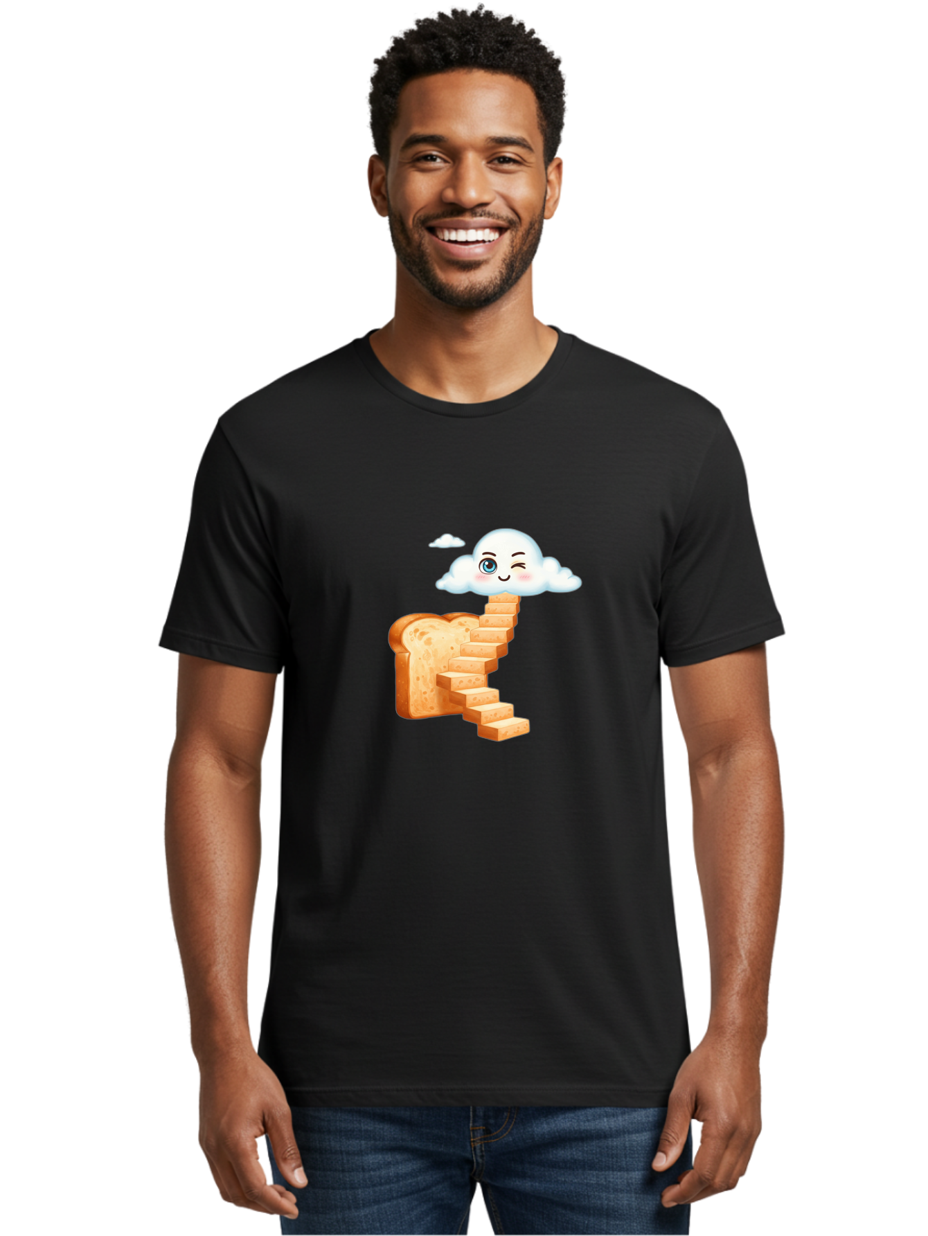 Winking-Cloud-Stairway-Bread Men'S Graphic Tee, 100% Cotton, Comfortable Casual Summer Wear, Machine Washable, Vintage Camera, Old Camera, Antique Camera, Black Camera, Classic Photography, Photography Equipment, Nostalgic Device, Film Camera, Ban980