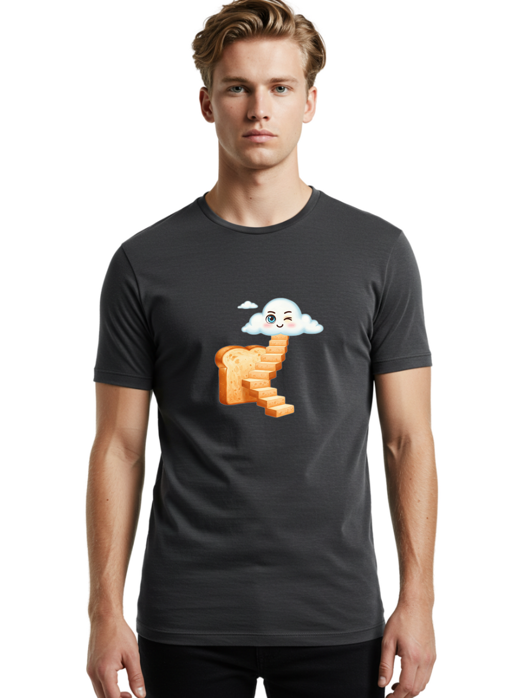 Winking-Cloud-Stairway-Bread Men'S Graphic Tee, 100% Cotton, Comfortable Casual Summer Wear, Machine Washable, Vintage Camera, Old Camera, Antique Camera, Black Camera, Classic Photography, Photography Equipment, Nostalgic Device, Film Camera, Ban980