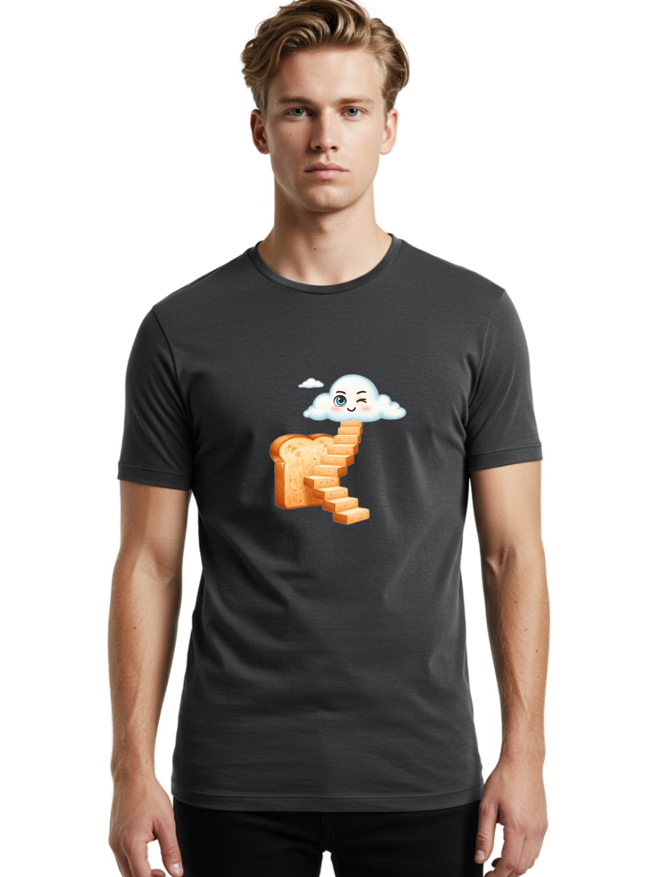 Winking-Cloud-Stairway-Bread Men'S Graphic Tee, 100% Cotton, Comfortable Casual Summer Wear, Machine Washable, Vintage Camera, Old Camera, Antique Camera, Black Camera, Classic Photography, Photography Equipment, Nostalgic Device, Film Camera, Ban980