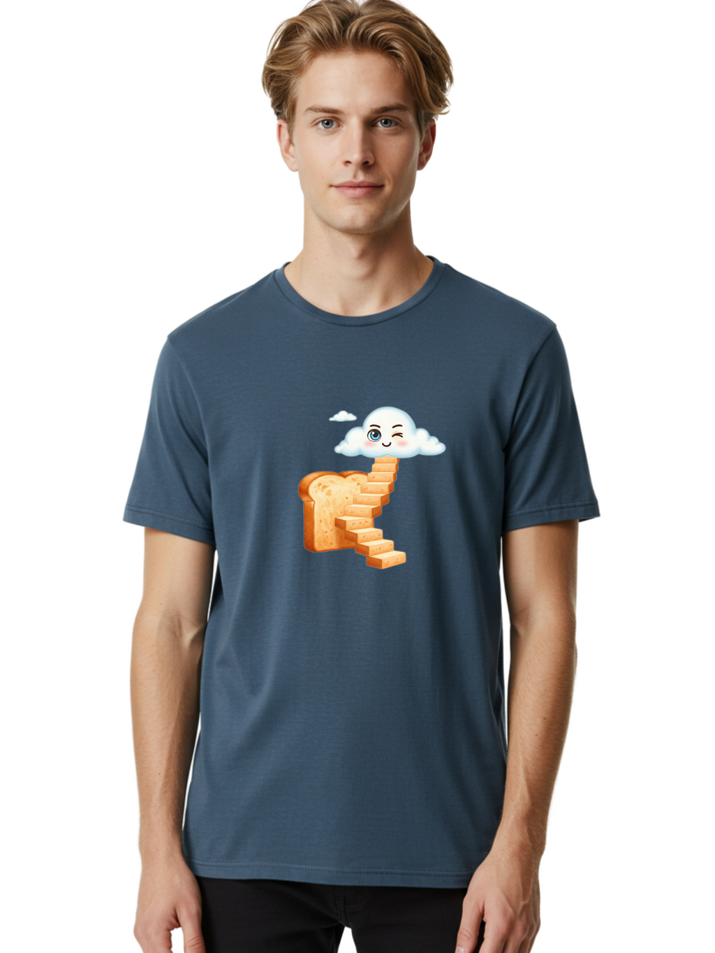 Winking-Cloud-Stairway-Bread Men'S Graphic Tee, 100% Cotton, Comfortable Casual Summer Wear, Machine Washable, Vintage Camera, Old Camera, Antique Camera, Black Camera, Classic Photography, Photography Equipment, Nostalgic Device, Film Camera, Ban980