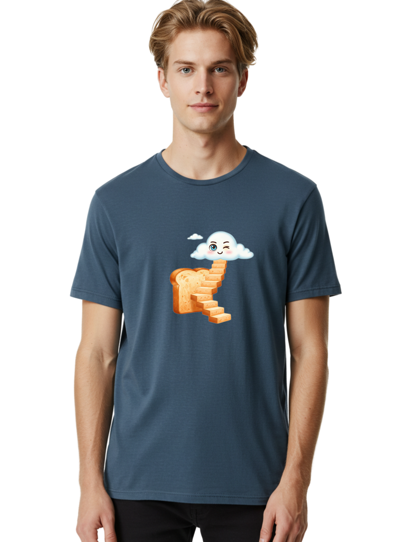 Winking-Cloud-Stairway-Bread Men'S Graphic Tee, 100% Cotton, Comfortable Casual Summer Wear, Machine Washable, Vintage Camera, Old Camera, Antique Camera, Black Camera, Classic Photography, Photography Equipment, Nostalgic Device, Film Camera, Ban980