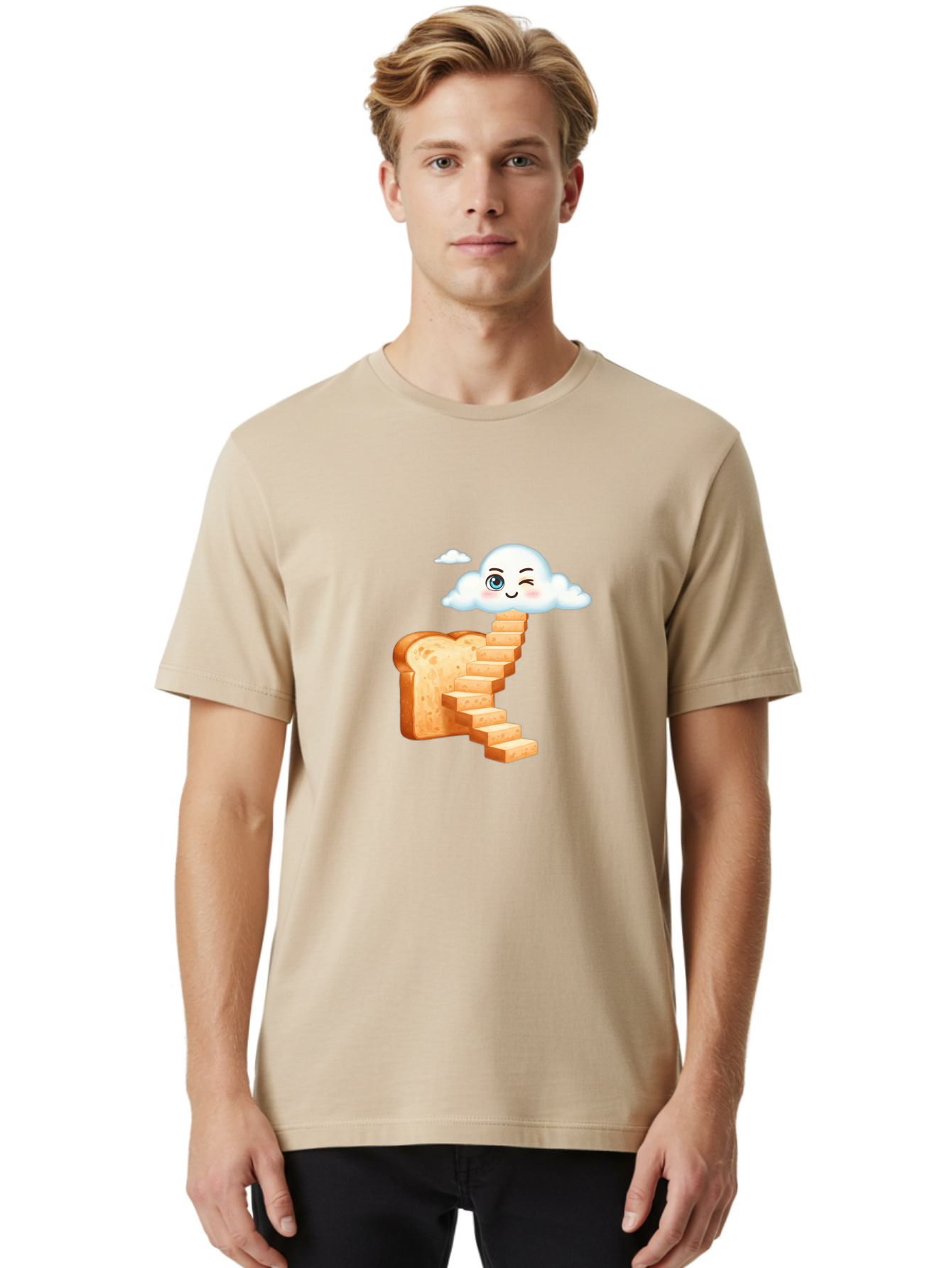 Winking-Cloud-Stairway-Bread Men'S Graphic Tee, 100% Cotton, Comfortable Casual Summer Wear, Machine Washable, Vintage Camera, Old Camera, Antique Camera, Black Camera, Classic Photography, Photography Equipment, Nostalgic Device, Film Camera, Ban980