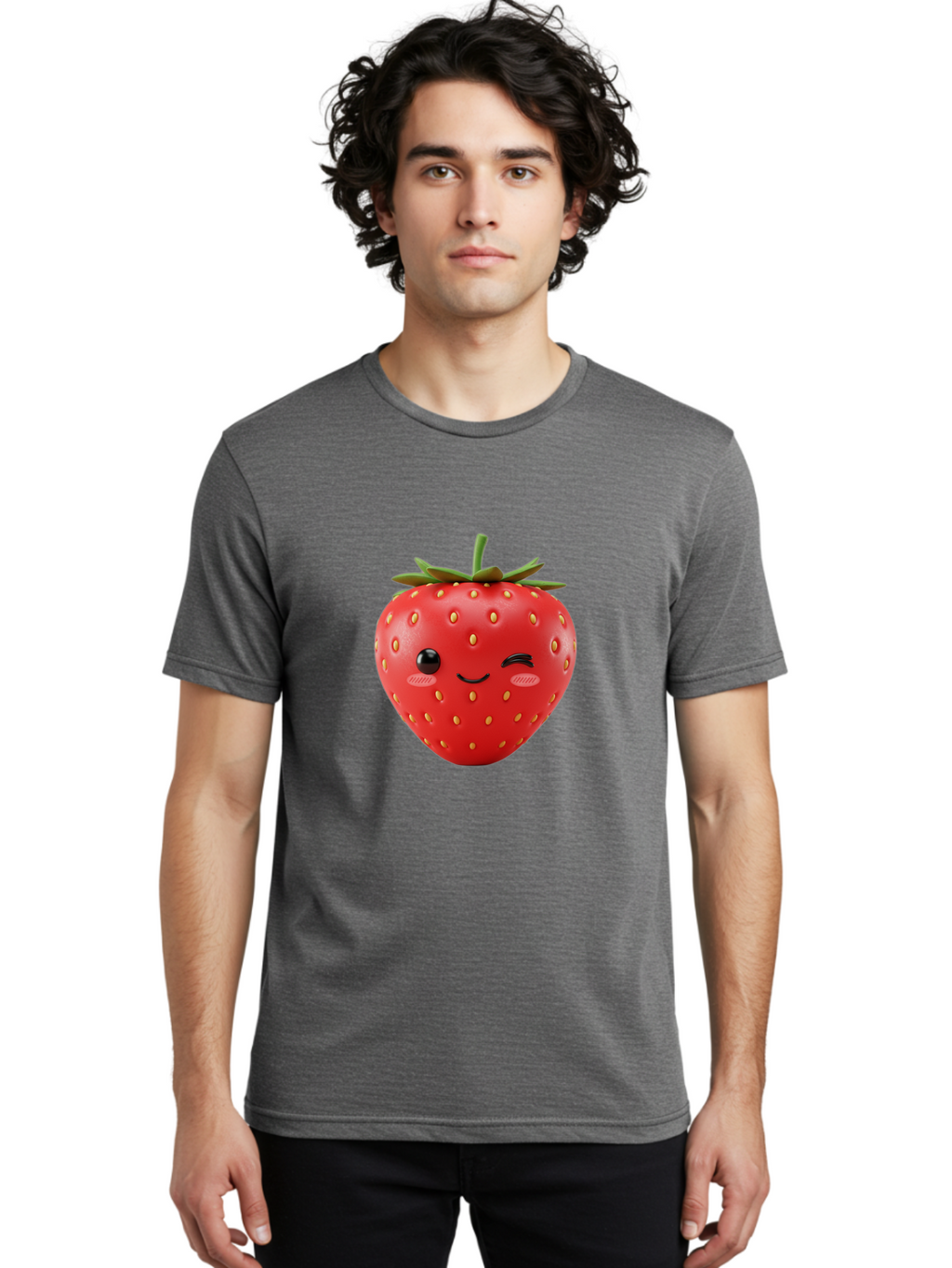 Winking-Strawberry Men'S Graphic Tee, 100% Cotton, Comfortable Casual Summer Wear, Machine Washable, Vintage Camera, Old Camera, Antique Camera, Black Camera, Classic Photography, Photography Equipment, Nostalgic Device, Film Camera, Ban981