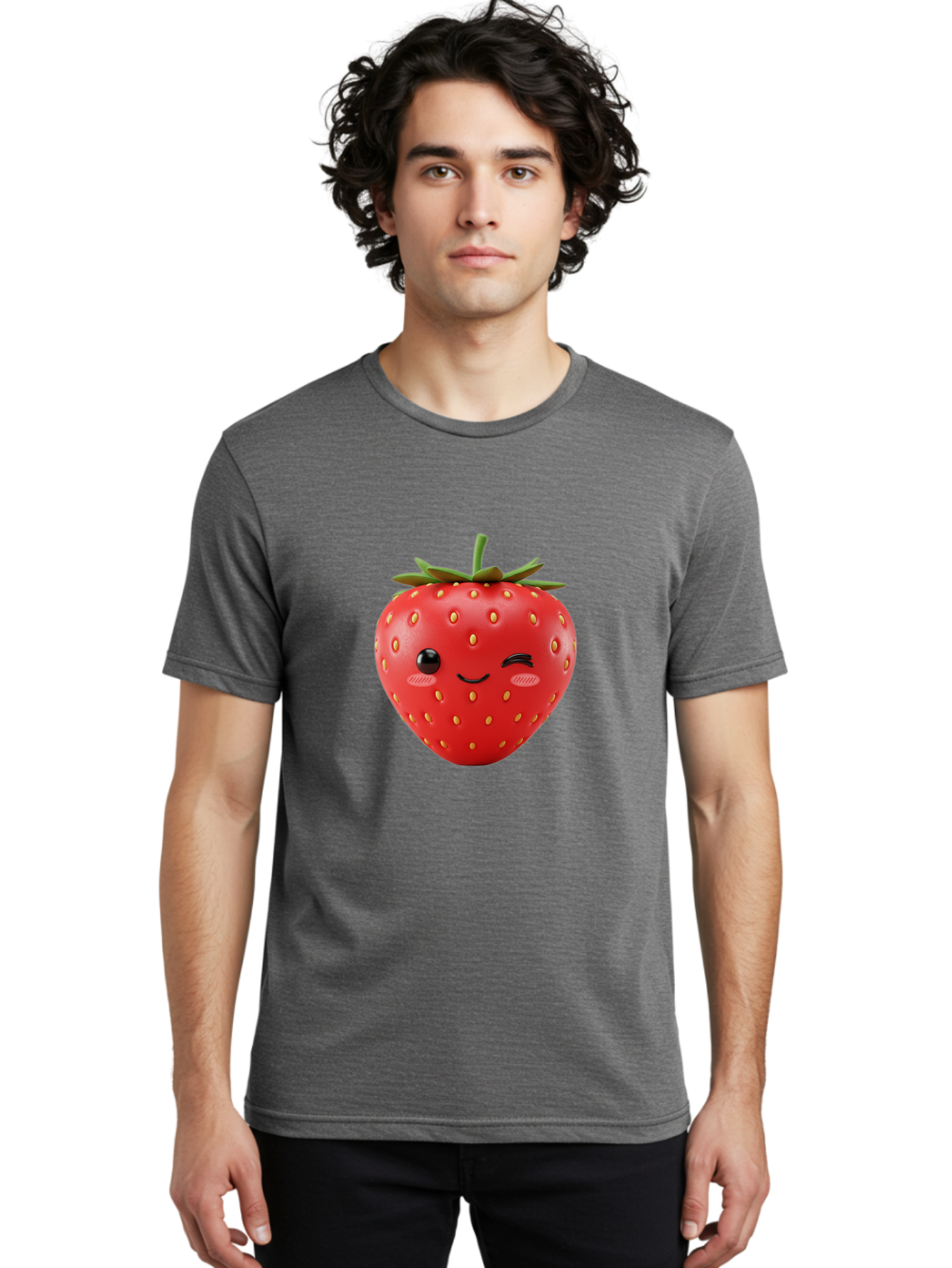 Winking-Strawberry Men'S Graphic Tee, 100% Cotton, Comfortable Casual Summer Wear, Machine Washable, Vintage Camera, Old Camera, Antique Camera, Black Camera, Classic Photography, Photography Equipment, Nostalgic Device, Film Camera, Ban981