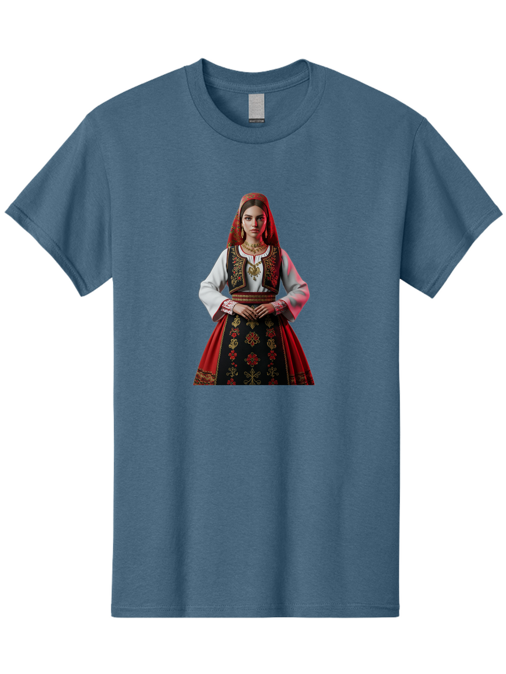 Woman-In-Traditional-Dress Men'S Graphic Tee, 100% Cotton, Comfortable Casual Summer Wear, Machine Washable, Vintage Camera, Old Camera, Antique Camera, Black Camera, Classic Photography, Photography Equipment, Nostalgic Device, Film Camera, Ban988