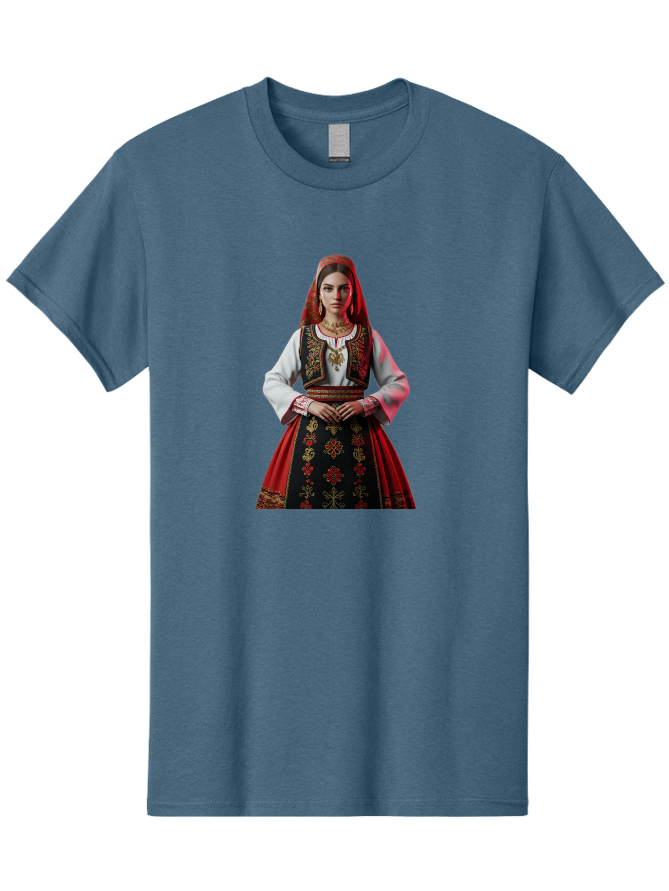 Woman-In-Traditional-Dress Men'S Graphic Tee, 100% Cotton, Comfortable Casual Summer Wear, Machine Washable, Vintage Camera, Old Camera, Antique Camera, Black Camera, Classic Photography, Photography Equipment, Nostalgic Device, Film Camera, Ban988