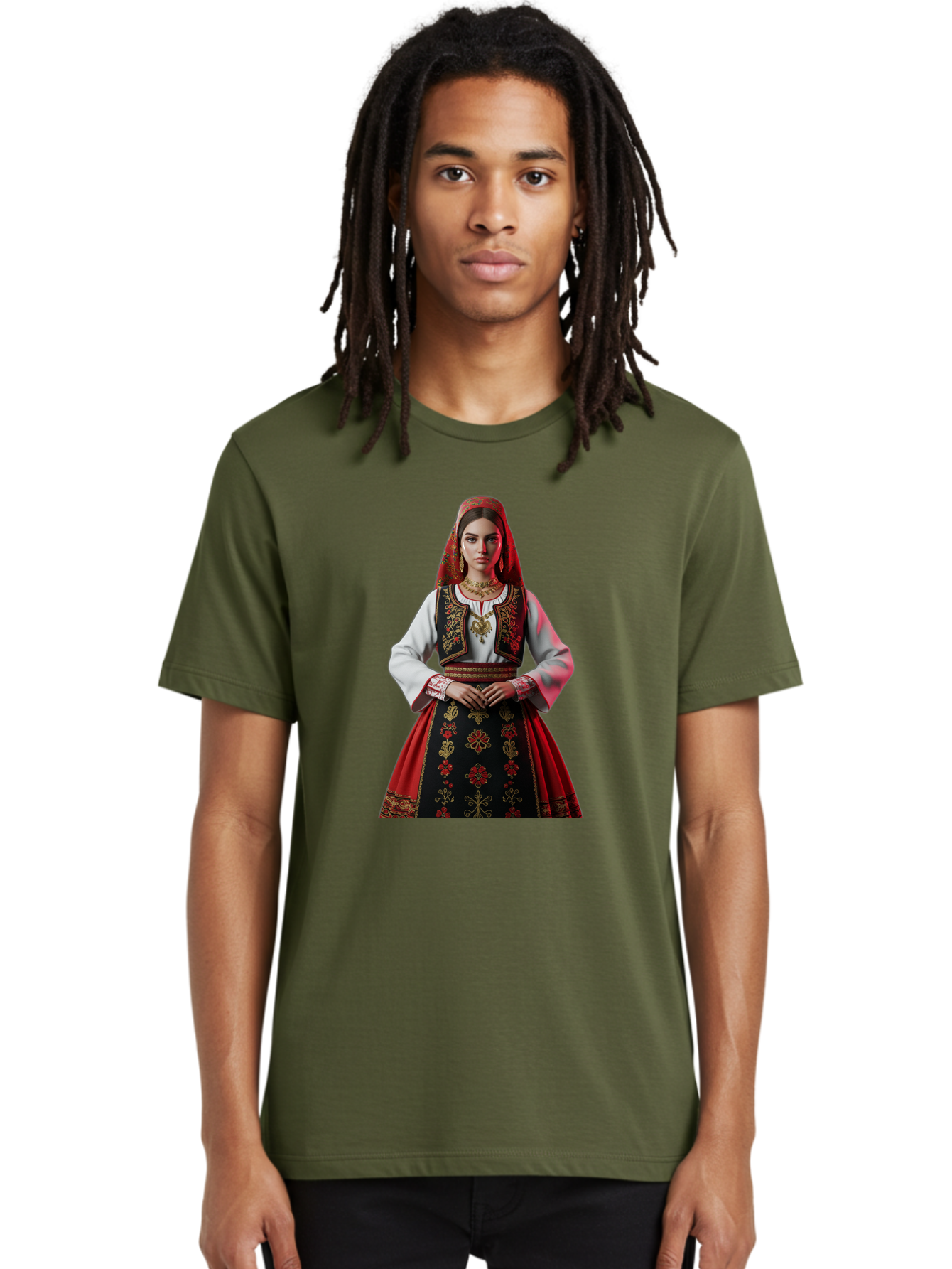 Woman-In-Traditional-Dress Men'S Graphic Tee, 100% Cotton, Comfortable Casual Summer Wear, Machine Washable, Vintage Camera, Old Camera, Antique Camera, Black Camera, Classic Photography, Photography Equipment, Nostalgic Device, Film Camera, Ban988