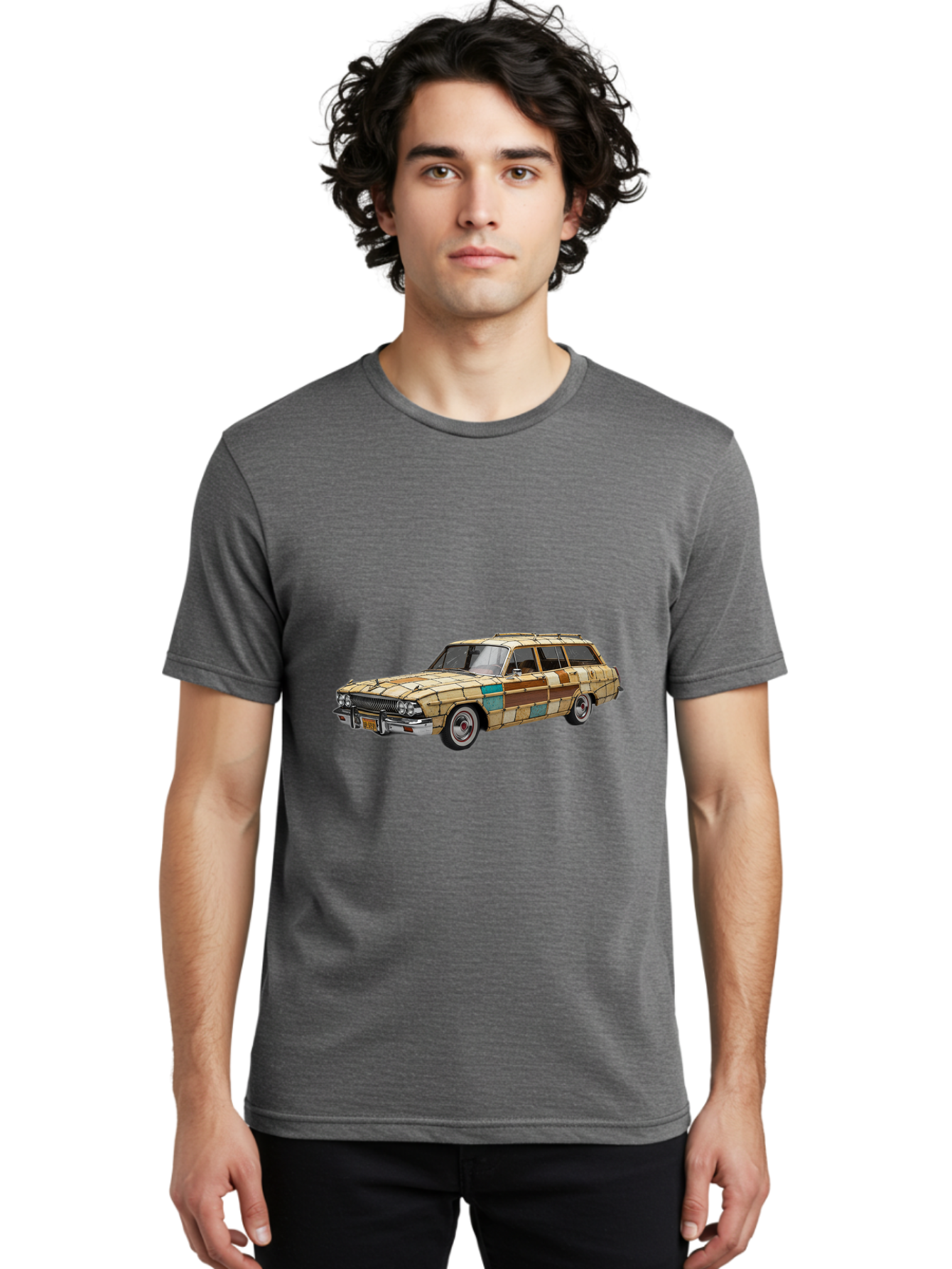 Wood-Panel-Station-Wagon Men'S Graphic Tee, 100% Cotton, Comfortable Casual Summer Wear, Machine Washable, Vintage Camera, Old Camera, Antique Camera, Black Camera, Classic Photography, Photography Equipment, Nostalgic Device, Film Camera, Ban990