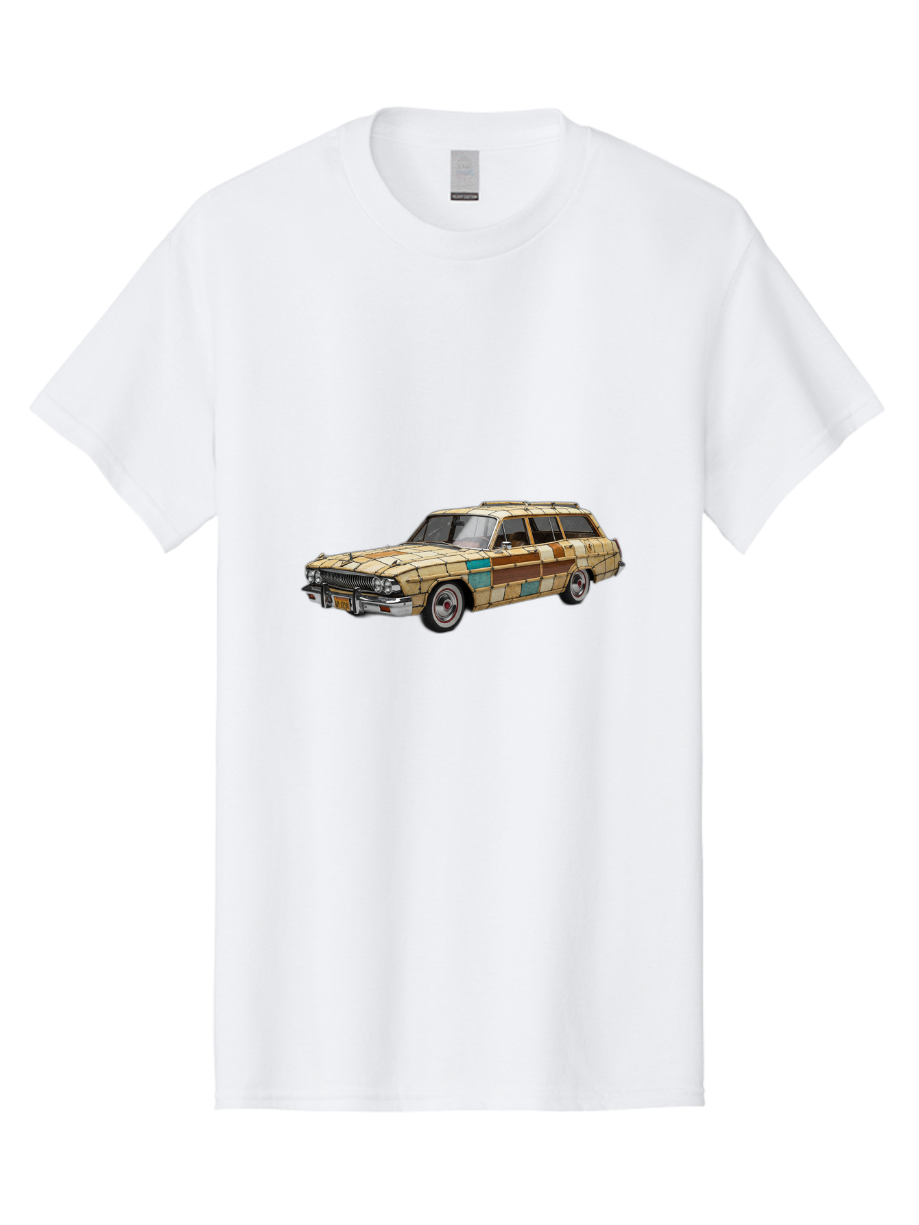 Wood-Panel-Station-Wagon Men'S Graphic Tee, 100% Cotton, Comfortable Casual Summer Wear, Machine Washable, Vintage Camera, Old Camera, Antique Camera, Black Camera, Classic Photography, Photography Equipment, Nostalgic Device, Film Camera, Ban990