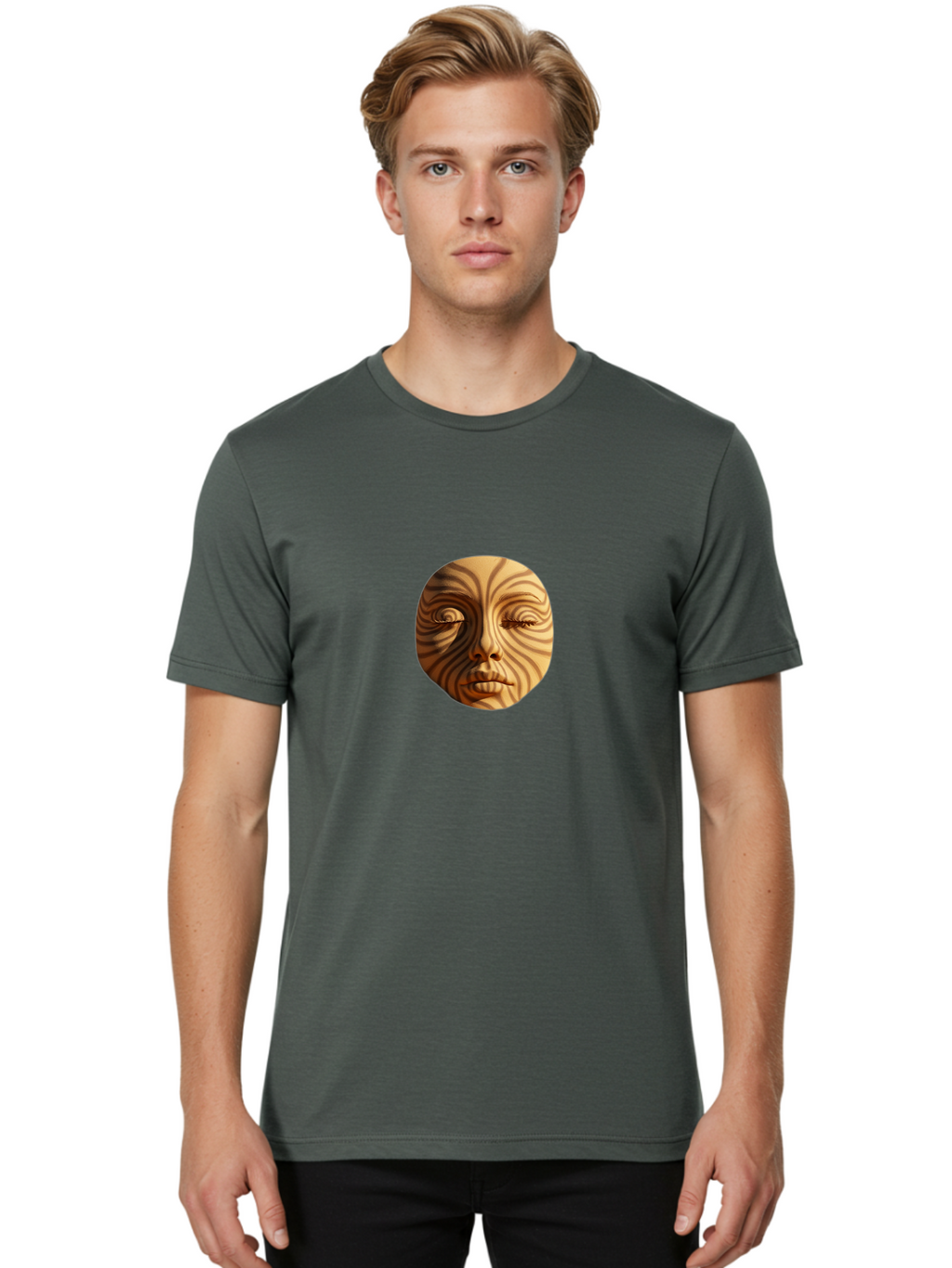 Wooden-Mask Men'S Graphic Tee, 100% Cotton, Comfortable Casual Summer Wear, Machine Washable, Vintage Camera, Old Camera, Antique Camera, Black Camera, Classic Photography, Photography Equipment, Nostalgic Device, Film Camera, Camera Art Ban991