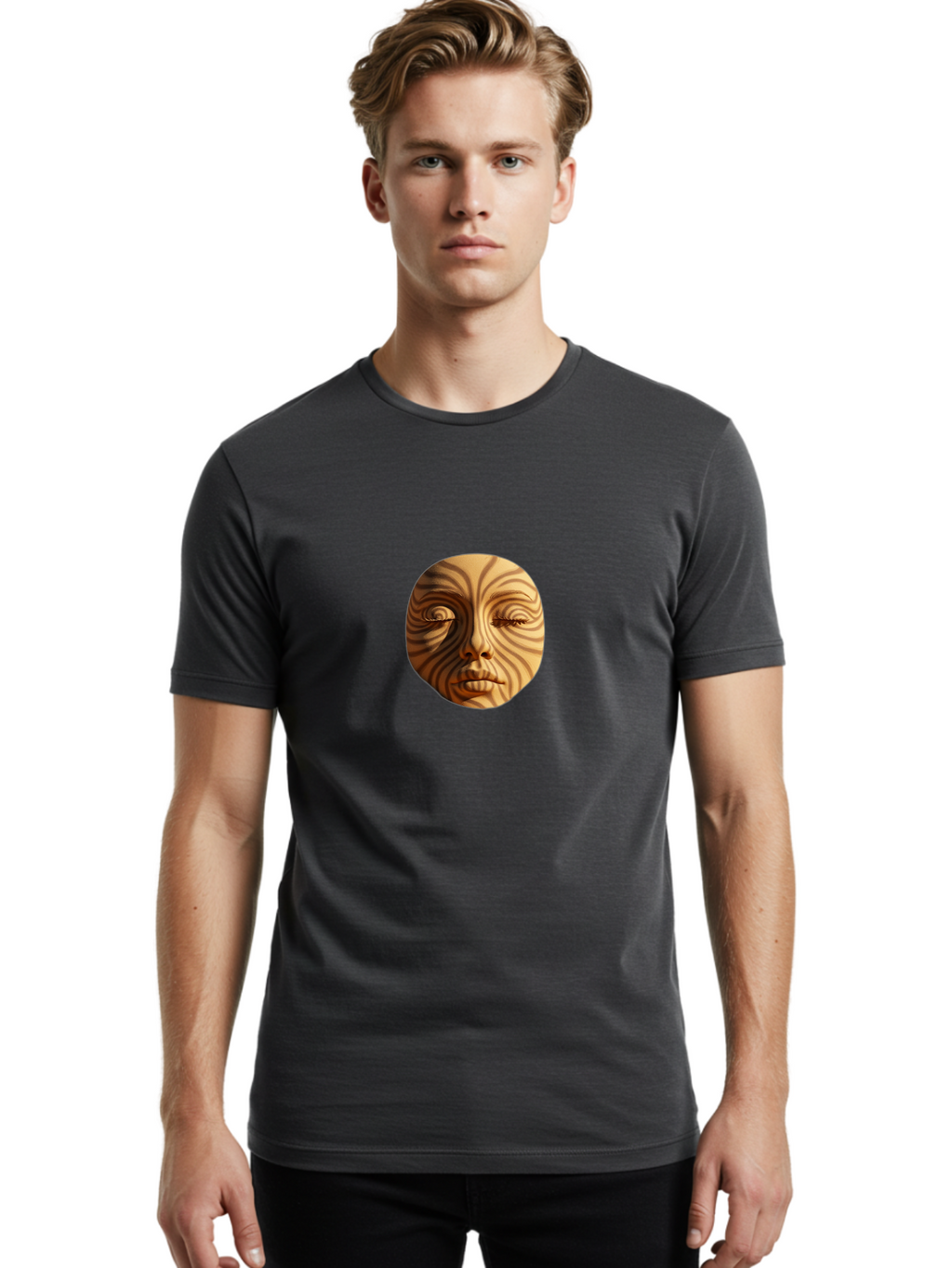 Wooden-Mask Men'S Graphic Tee, 100% Cotton, Comfortable Casual Summer Wear, Machine Washable, Vintage Camera, Old Camera, Antique Camera, Black Camera, Classic Photography, Photography Equipment, Nostalgic Device, Film Camera, Camera Art Ban991
