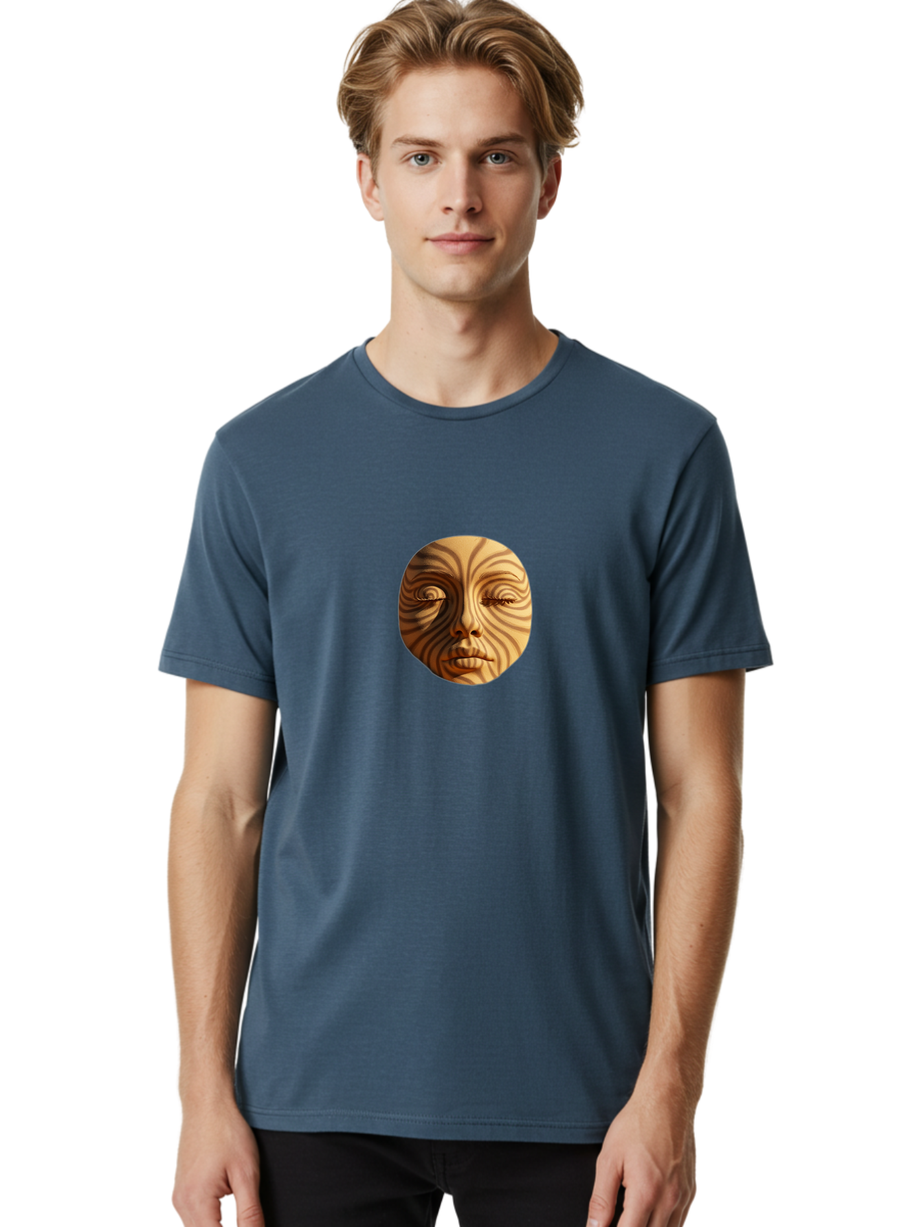 Wooden-Mask Men'S Graphic Tee, 100% Cotton, Comfortable Casual Summer Wear, Machine Washable, Vintage Camera, Old Camera, Antique Camera, Black Camera, Classic Photography, Photography Equipment, Nostalgic Device, Film Camera, Camera Art Ban991