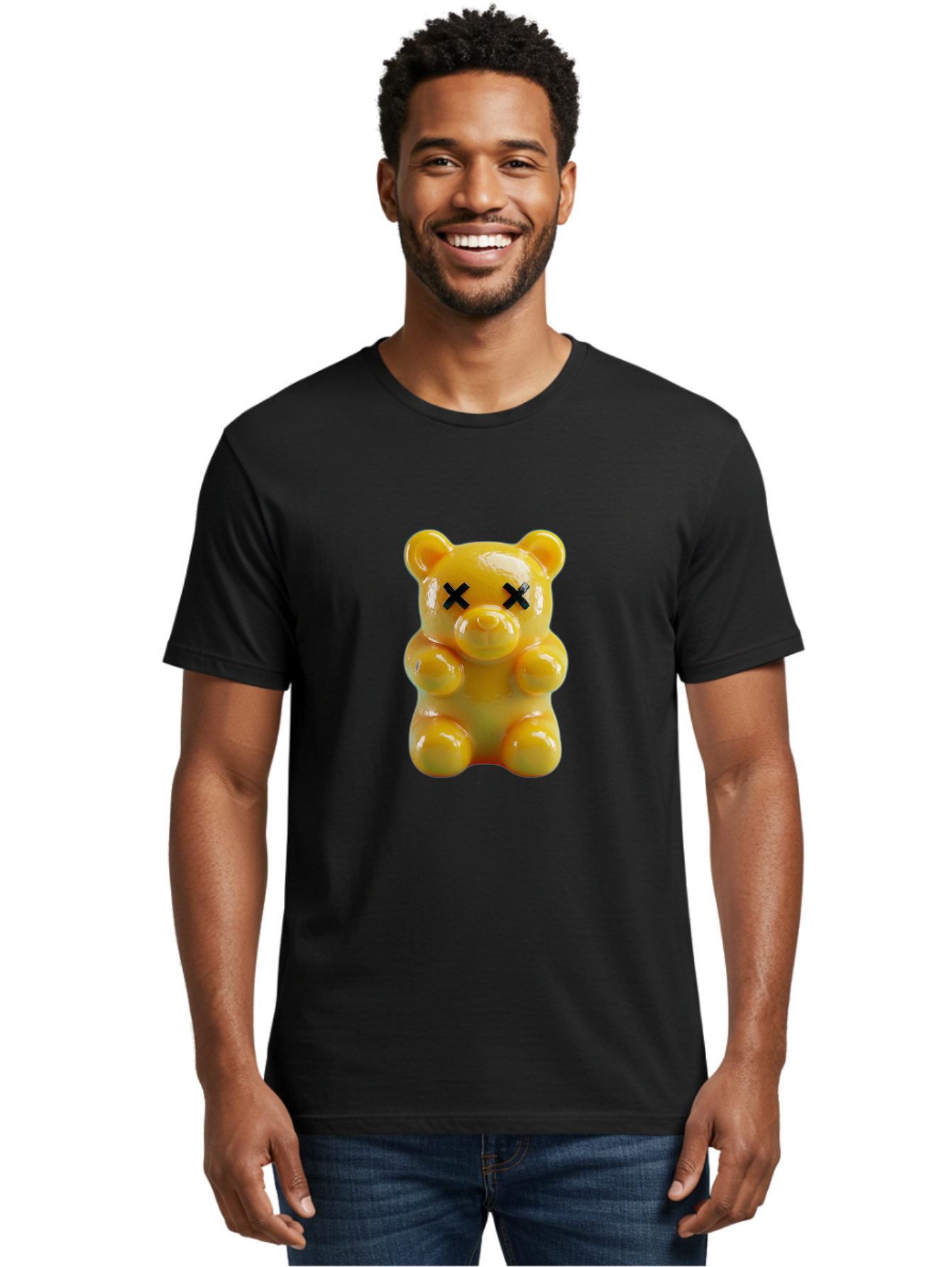 X-Eyes-Gummy-Bear Men'S Graphic Tee, 100% Cotton, Comfortable Casual Summer Wear, Machine Washable, Vintage Camera, Old Camera, Antique Camera, Black Camera, Classic Photography, Photography Equipment, Nostalgic Device, Film Camera, Camera Art Ban995