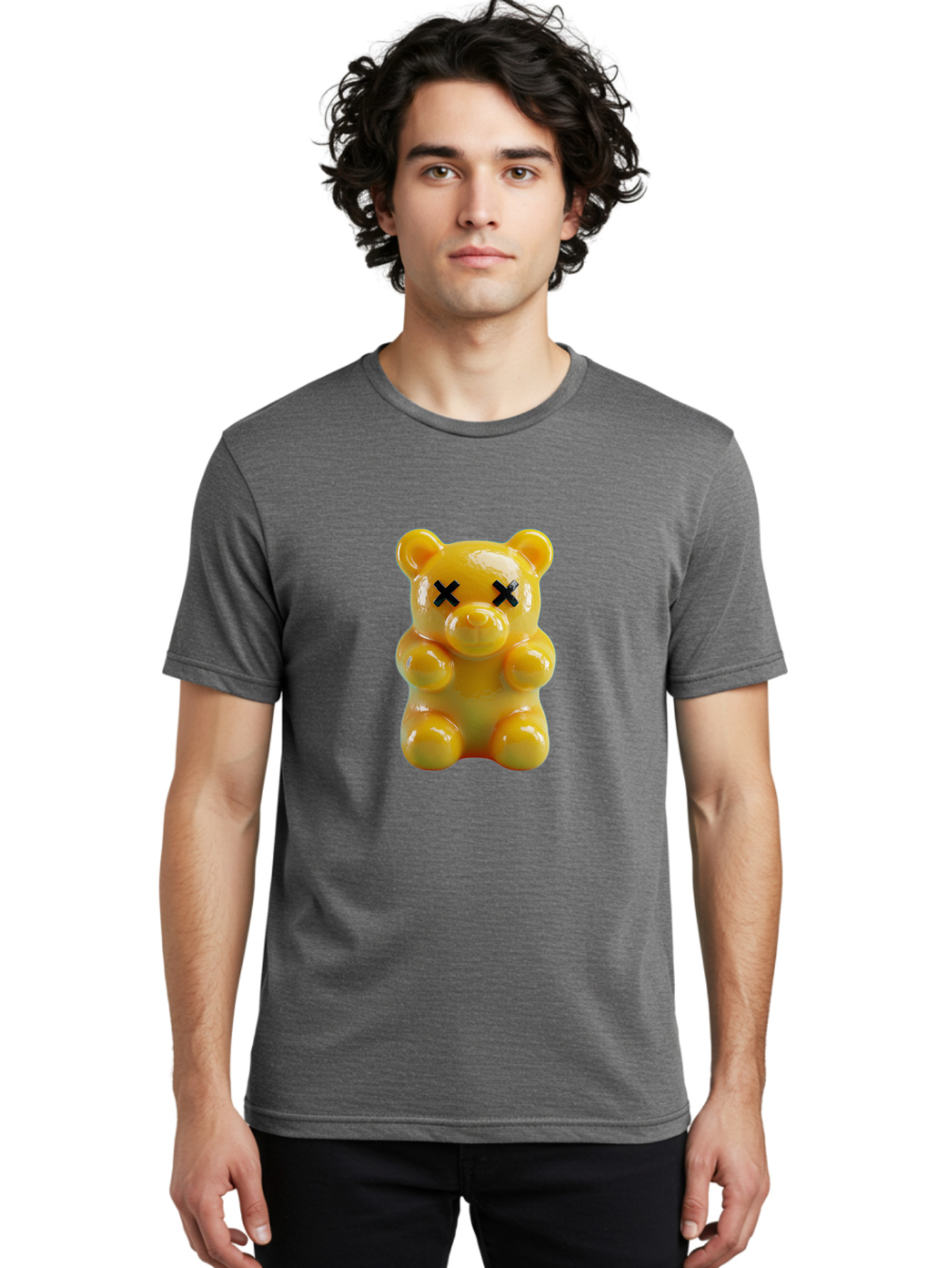 X-Eyes-Gummy-Bear Men'S Graphic Tee, 100% Cotton, Comfortable Casual Summer Wear, Machine Washable, Vintage Camera, Old Camera, Antique Camera, Black Camera, Classic Photography, Photography Equipment, Nostalgic Device, Film Camera, Camera Art Ban995
