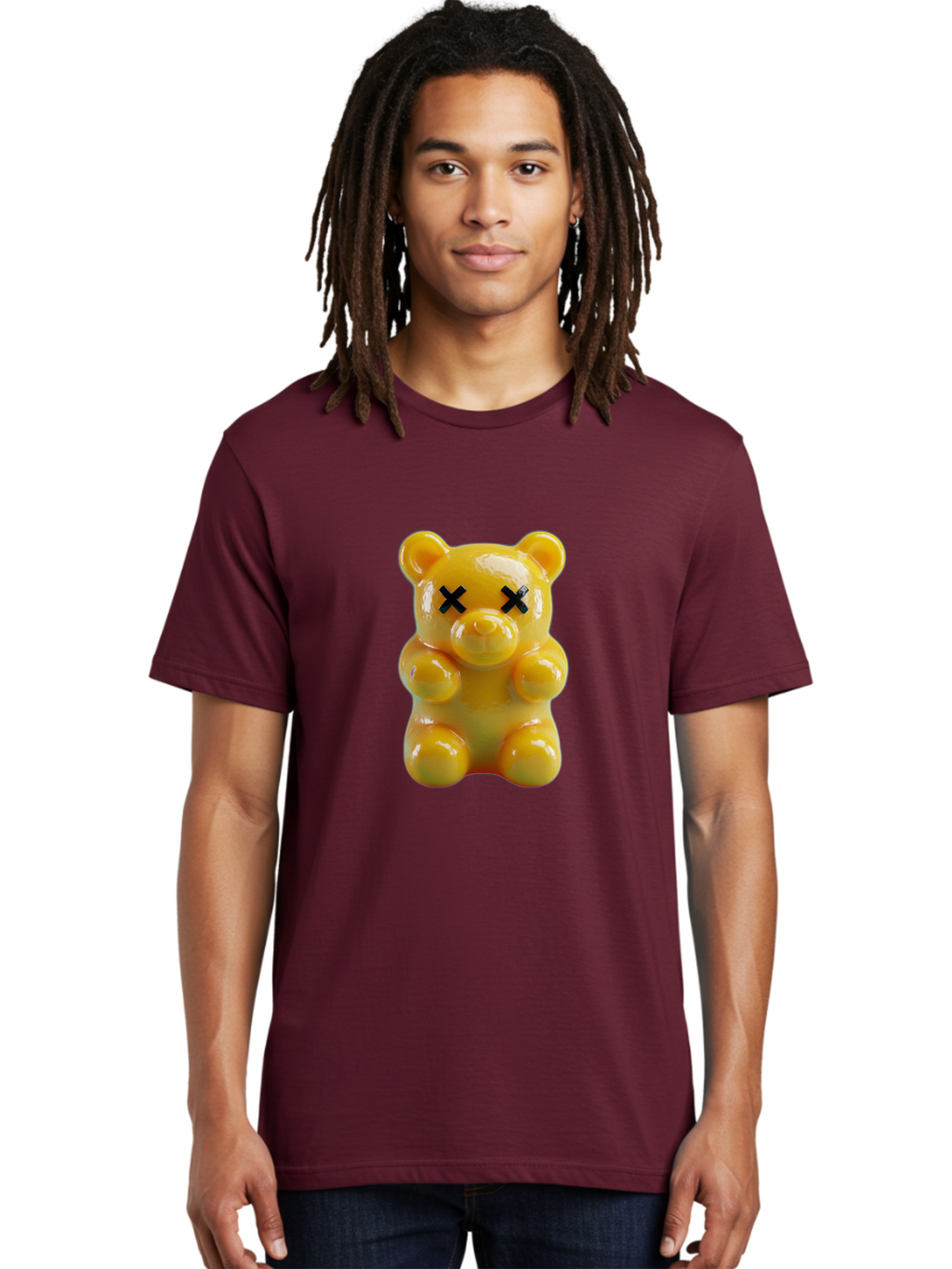 X-Eyes-Gummy-Bear Men'S Graphic Tee, 100% Cotton, Comfortable Casual Summer Wear, Machine Washable, Vintage Camera, Old Camera, Antique Camera, Black Camera, Classic Photography, Photography Equipment, Nostalgic Device, Film Camera, Camera Art Ban995