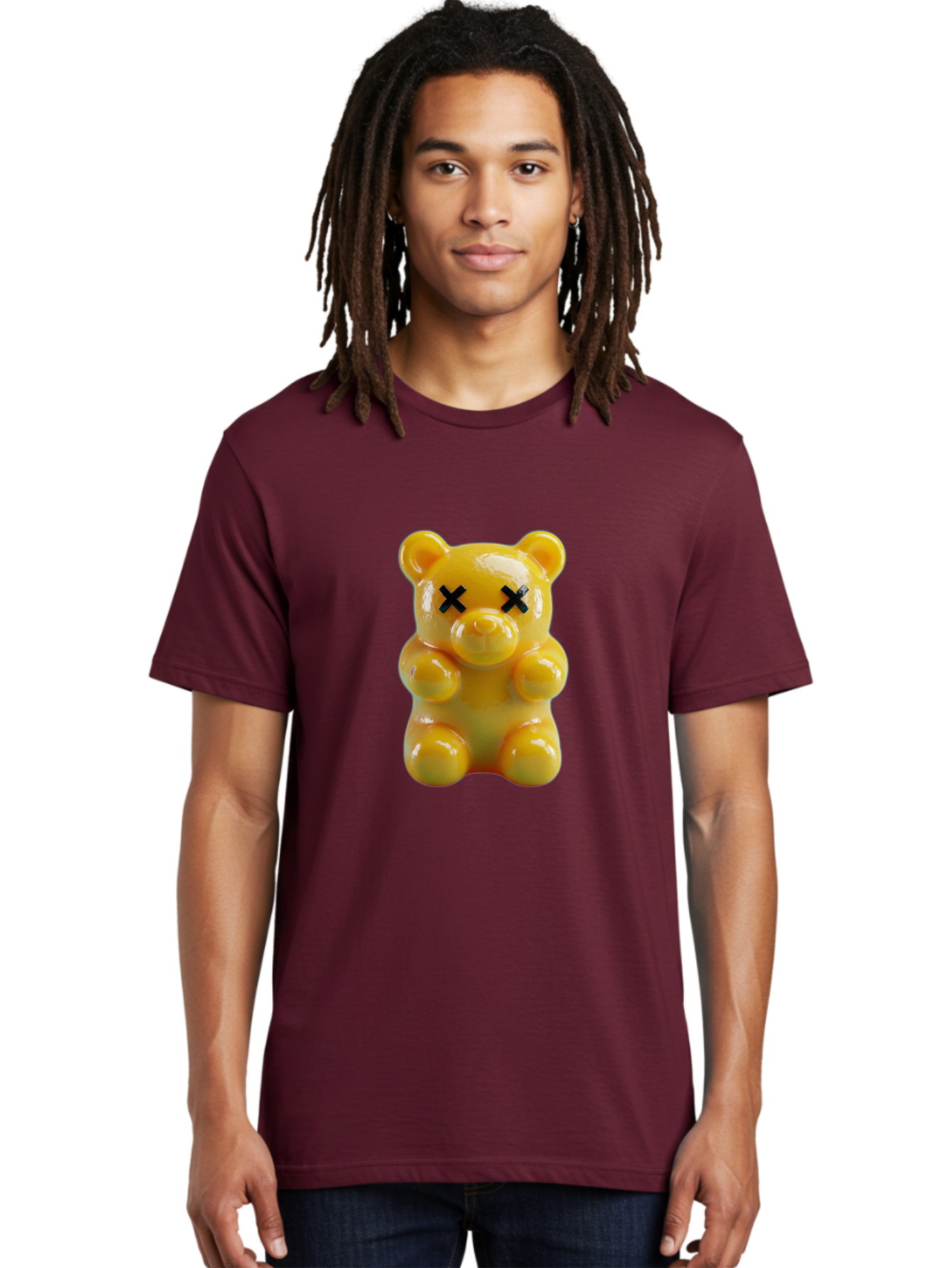 X-Eyes-Gummy-Bear Men'S Graphic Tee, 100% Cotton, Comfortable Casual Summer Wear, Machine Washable, Vintage Camera, Old Camera, Antique Camera, Black Camera, Classic Photography, Photography Equipment, Nostalgic Device, Film Camera, Camera Art Ban995