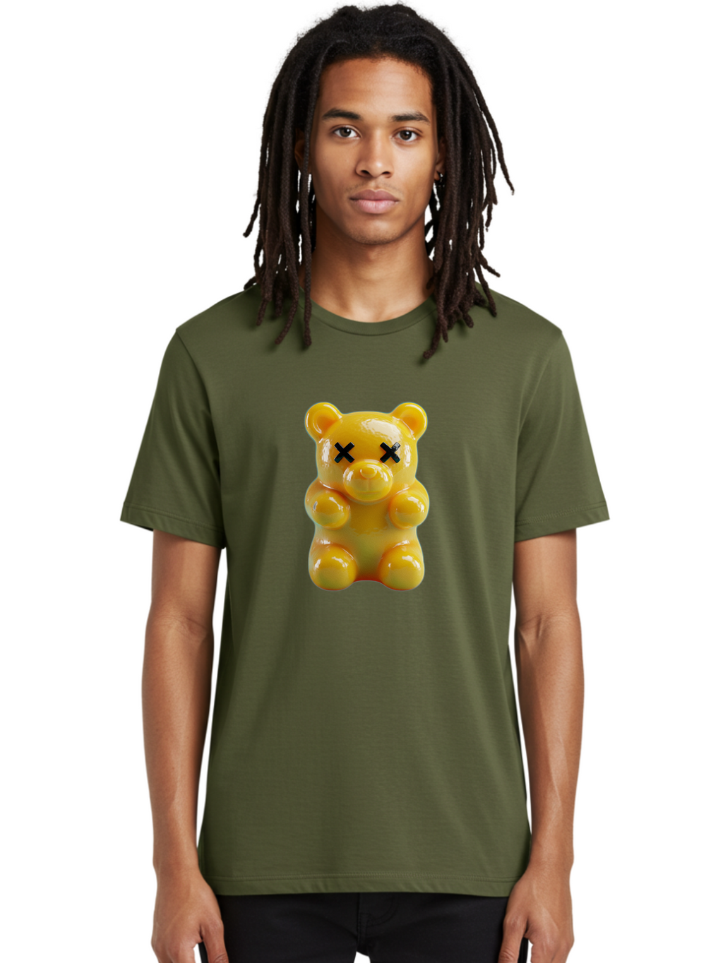 X-Eyes-Gummy-Bear Men'S Graphic Tee, 100% Cotton, Comfortable Casual Summer Wear, Machine Washable, Vintage Camera, Old Camera, Antique Camera, Black Camera, Classic Photography, Photography Equipment, Nostalgic Device, Film Camera, Camera Art Ban995