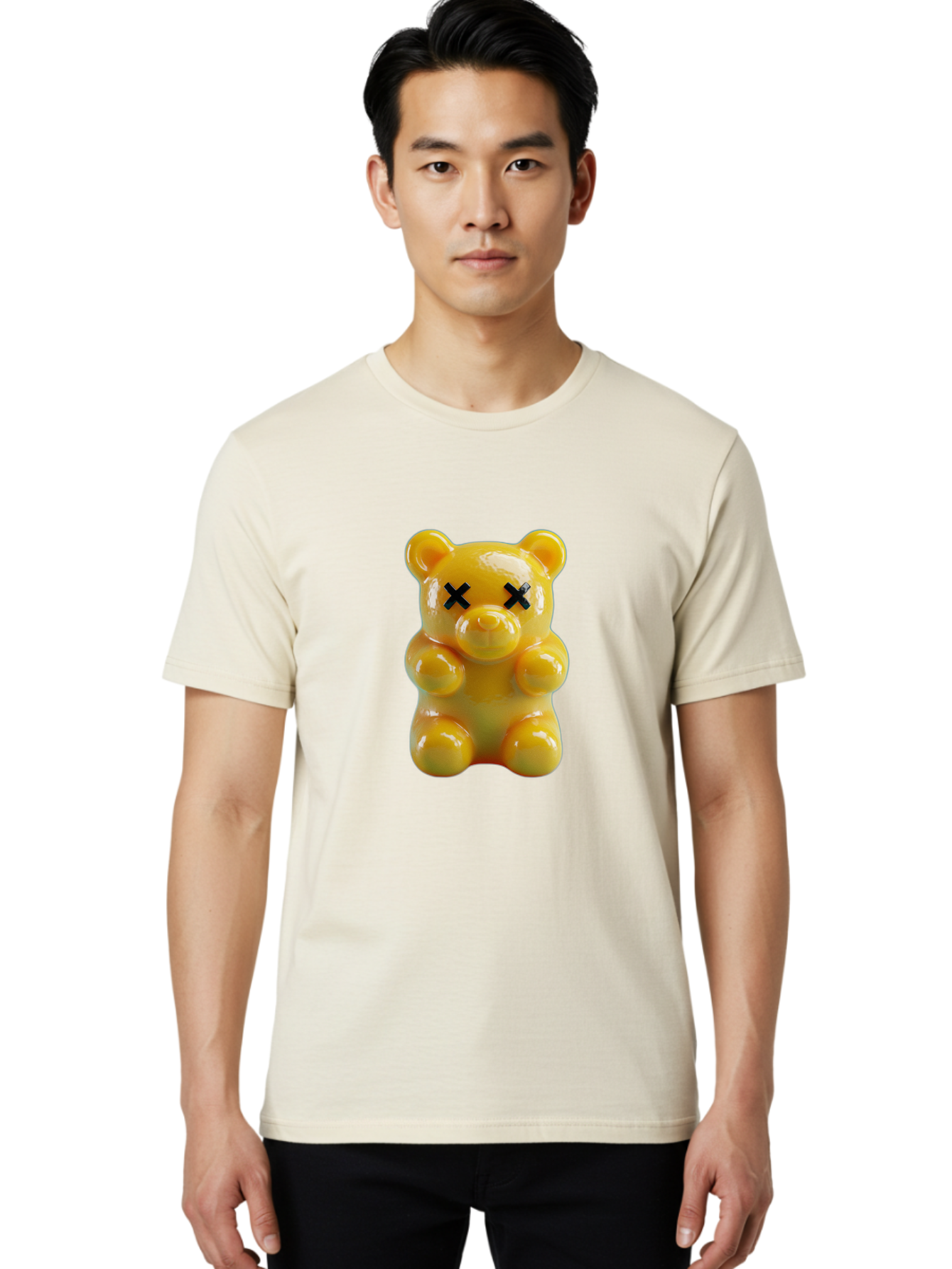 X-Eyes-Gummy-Bear Men'S Graphic Tee, 100% Cotton, Comfortable Casual Summer Wear, Machine Washable, Vintage Camera, Old Camera, Antique Camera, Black Camera, Classic Photography, Photography Equipment, Nostalgic Device, Film Camera, Camera Art Ban995