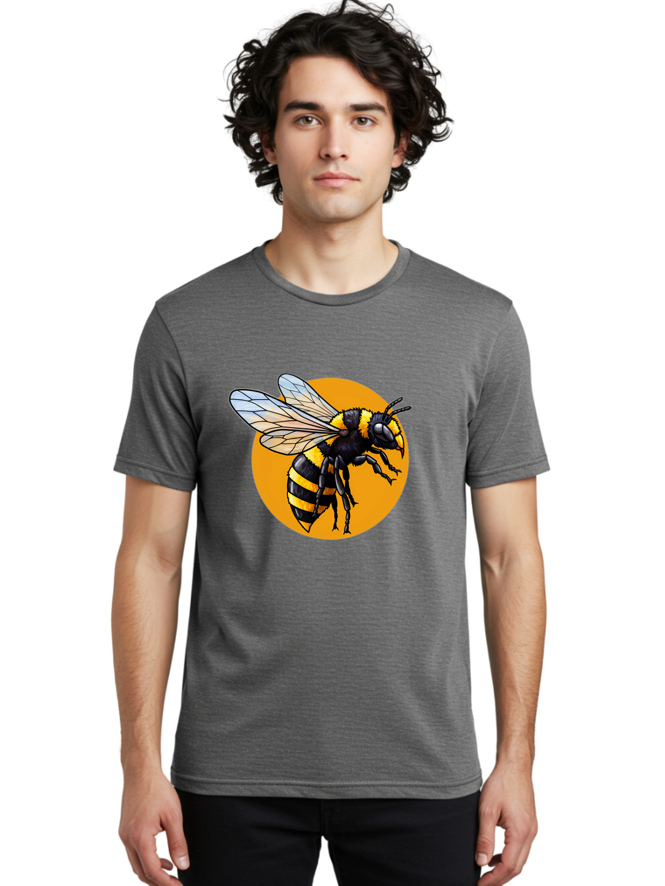 Yellow-And-Black-Bee Men'S Graphic Tee, 100% Cotton, Comfortable Casual Summer Wear, Machine Washable, Vintage Camera, Old Camera, Antique Camera, Black Camera, Classic Photography, Photography Equipment, Nostalgic Device, Film Camera, Ban997
