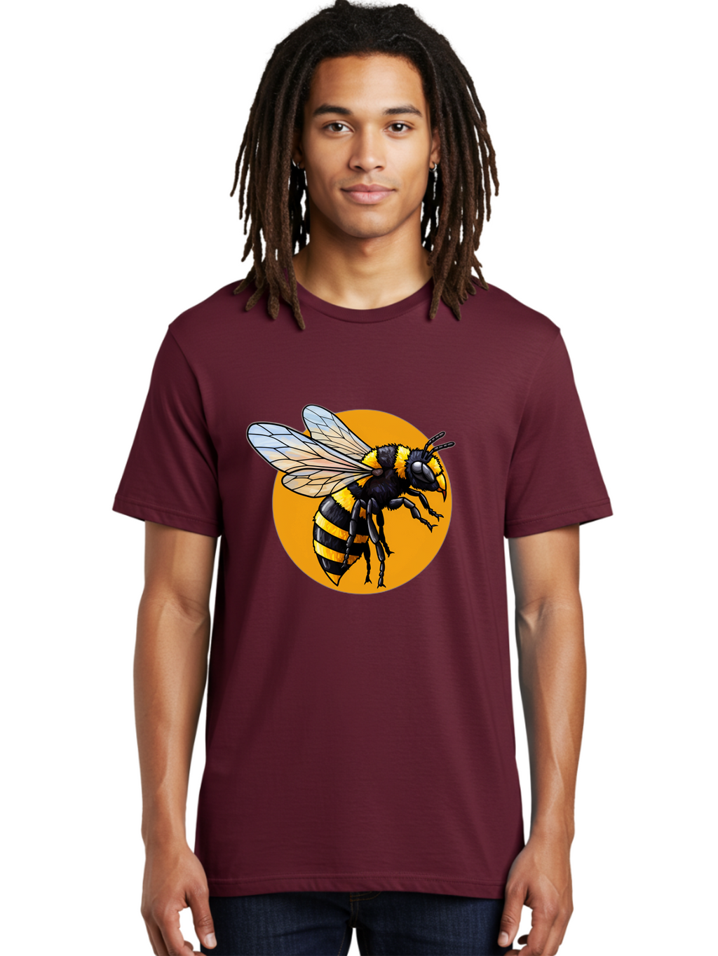 Yellow-And-Black-Bee Men'S Graphic Tee, 100% Cotton, Comfortable Casual Summer Wear, Machine Washable, Vintage Camera, Old Camera, Antique Camera, Black Camera, Classic Photography, Photography Equipment, Nostalgic Device, Film Camera, Ban997