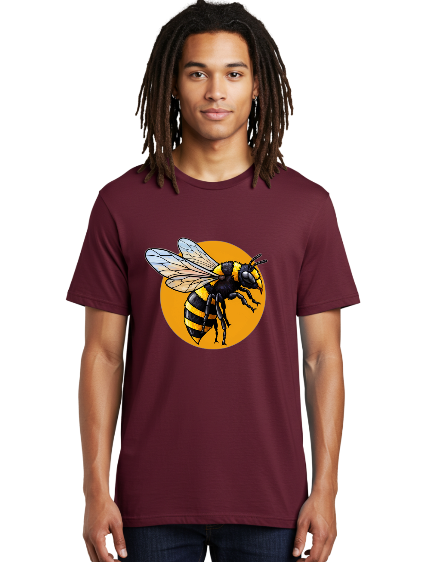 Yellow-And-Black-Bee Men'S Graphic Tee, 100% Cotton, Comfortable Casual Summer Wear, Machine Washable, Vintage Camera, Old Camera, Antique Camera, Black Camera, Classic Photography, Photography Equipment, Nostalgic Device, Film Camera, Ban997