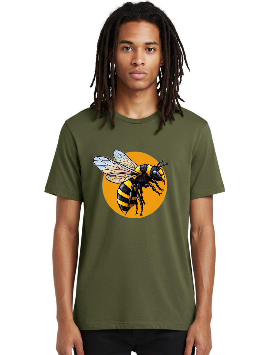 Yellow-And-Black-Bee Men'S Graphic Tee, 100% Cotton, Comfortable Casual Summer Wear, Machine Washable, Vintage Camera, Old Camera, Antique Camera, Black Camera, Classic Photography, Photography Equipment, Nostalgic Device, Film Camera, Ban997
