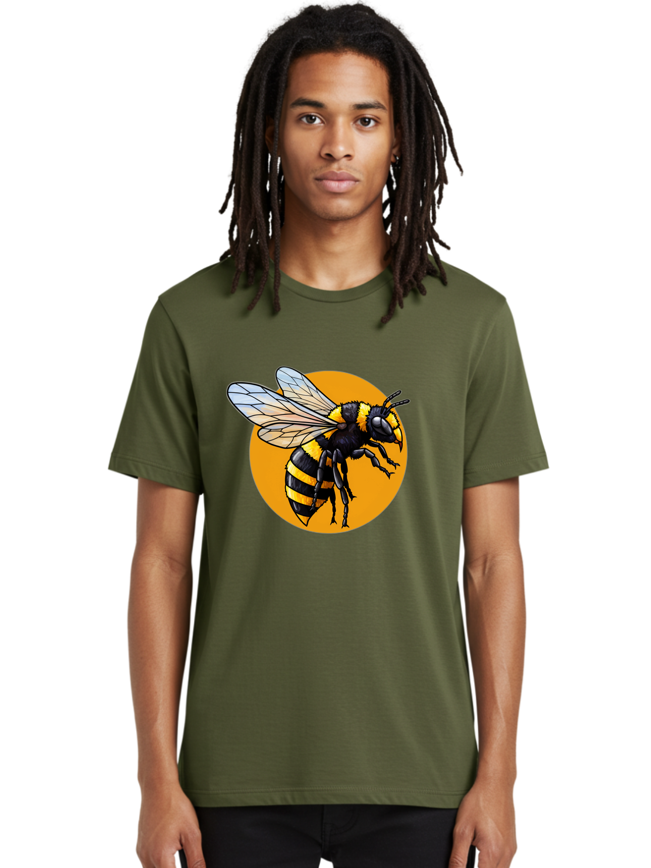 Yellow-And-Black-Bee Men'S Graphic Tee, 100% Cotton, Comfortable Casual Summer Wear, Machine Washable, Vintage Camera, Old Camera, Antique Camera, Black Camera, Classic Photography, Photography Equipment, Nostalgic Device, Film Camera, Ban997