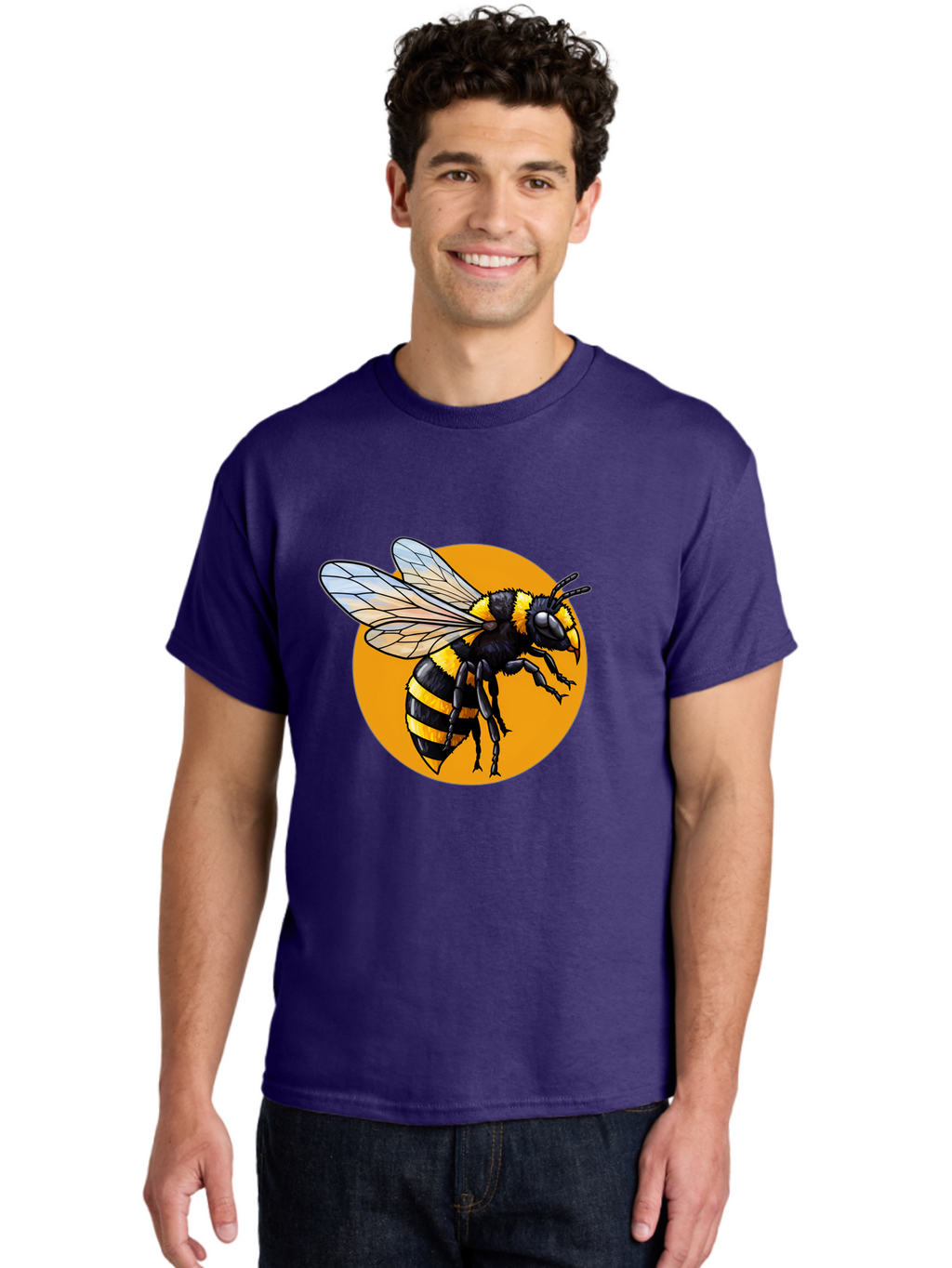 Yellow-And-Black-Bee Men'S Graphic Tee, 100% Cotton, Comfortable Casual Summer Wear, Machine Washable, Vintage Camera, Old Camera, Antique Camera, Black Camera, Classic Photography, Photography Equipment, Nostalgic Device, Film Camera, Ban997