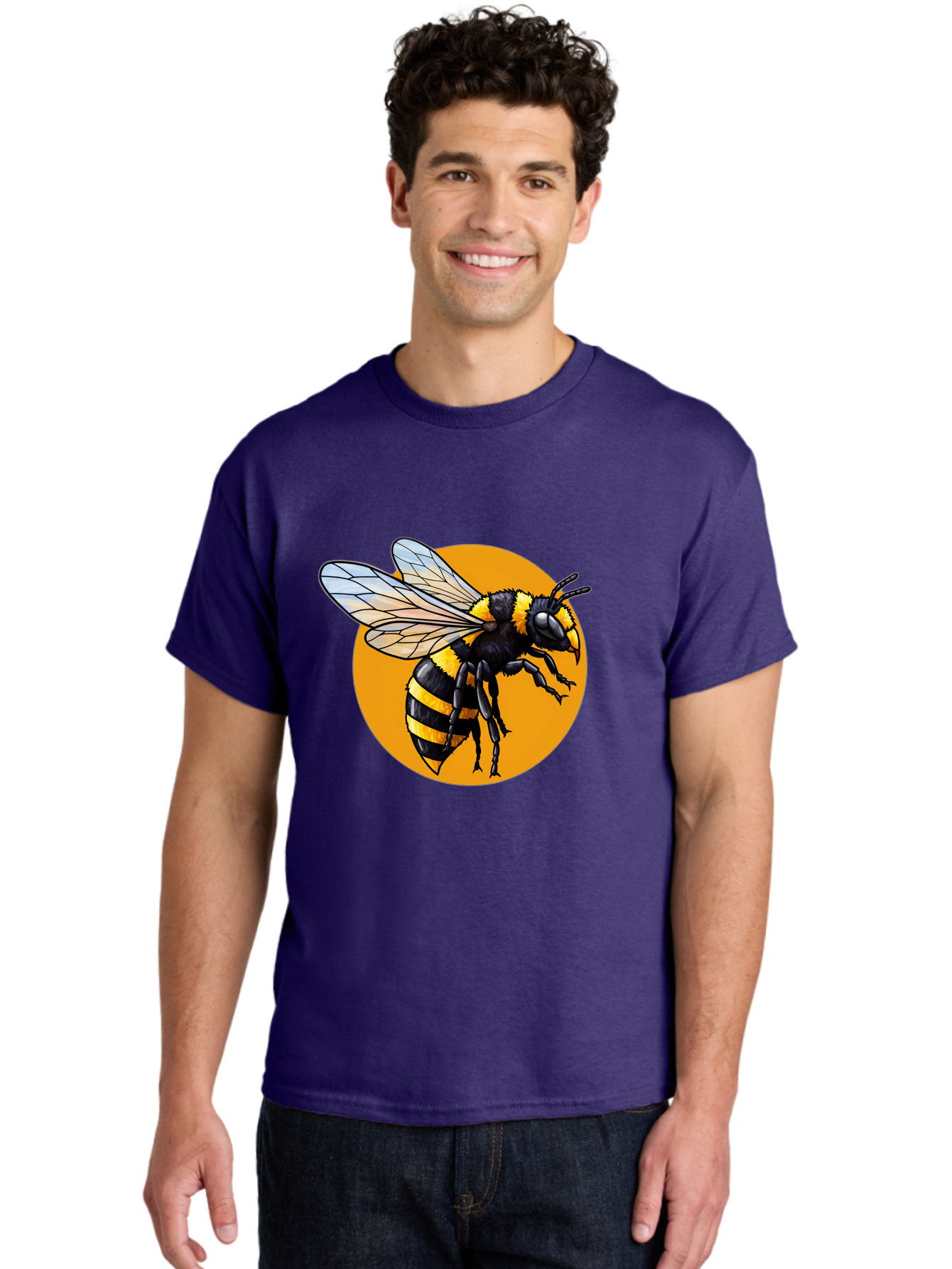 Yellow-And-Black-Bee Men'S Graphic Tee, 100% Cotton, Comfortable Casual Summer Wear, Machine Washable, Vintage Camera, Old Camera, Antique Camera, Black Camera, Classic Photography, Photography Equipment, Nostalgic Device, Film Camera, Ban997