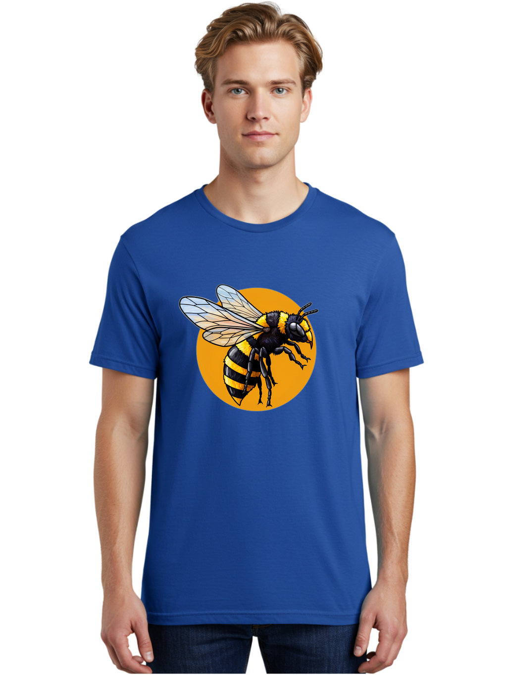 Yellow-And-Black-Bee Men'S Graphic Tee, 100% Cotton, Comfortable Casual Summer Wear, Machine Washable, Vintage Camera, Old Camera, Antique Camera, Black Camera, Classic Photography, Photography Equipment, Nostalgic Device, Film Camera, Ban997