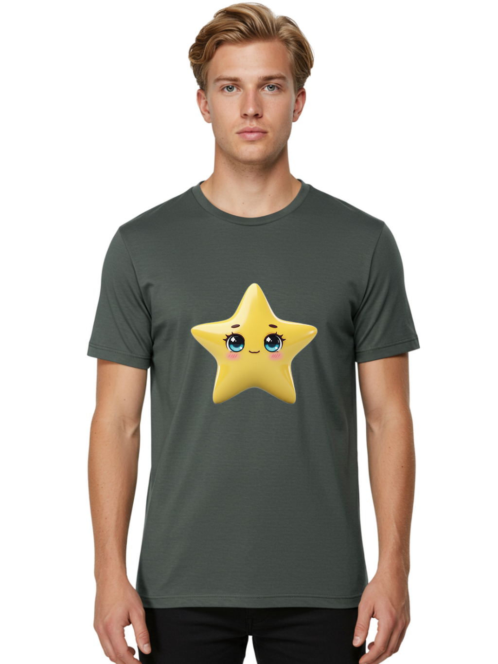 Yellow-Star-1 Men'S Graphic Tee, 100% Cotton, Comfortable Casual Summer Wear, Machine Washable, Vintage Camera, Old Camera, Antique Camera, Black Camera, Classic Photography, Photography Equipment, Nostalgic Device, Film Camera, Camera Art Ban999