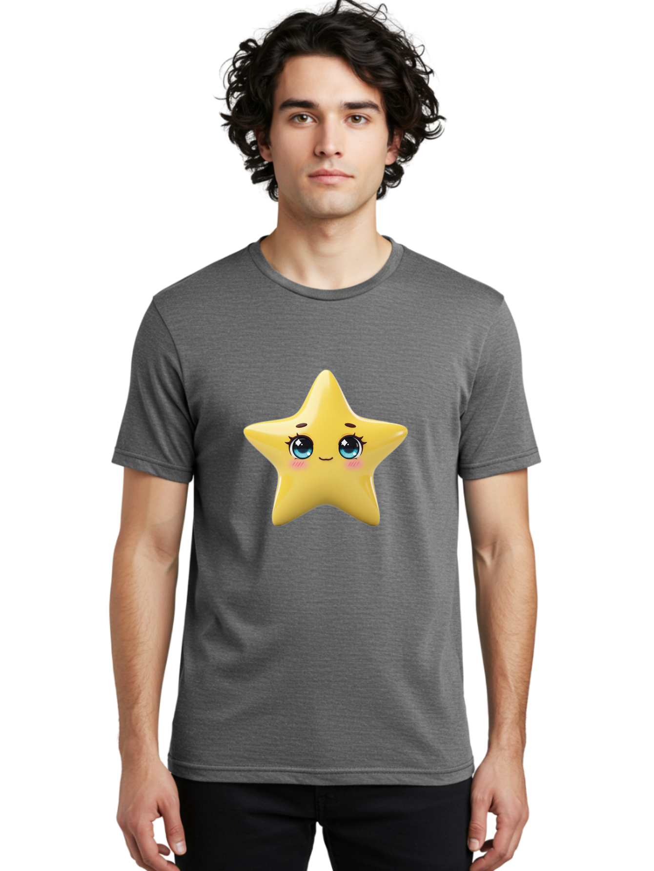 Yellow-Star-1 Men'S Graphic Tee, 100% Cotton, Comfortable Casual Summer Wear, Machine Washable, Vintage Camera, Old Camera, Antique Camera, Black Camera, Classic Photography, Photography Equipment, Nostalgic Device, Film Camera, Camera Art Ban999