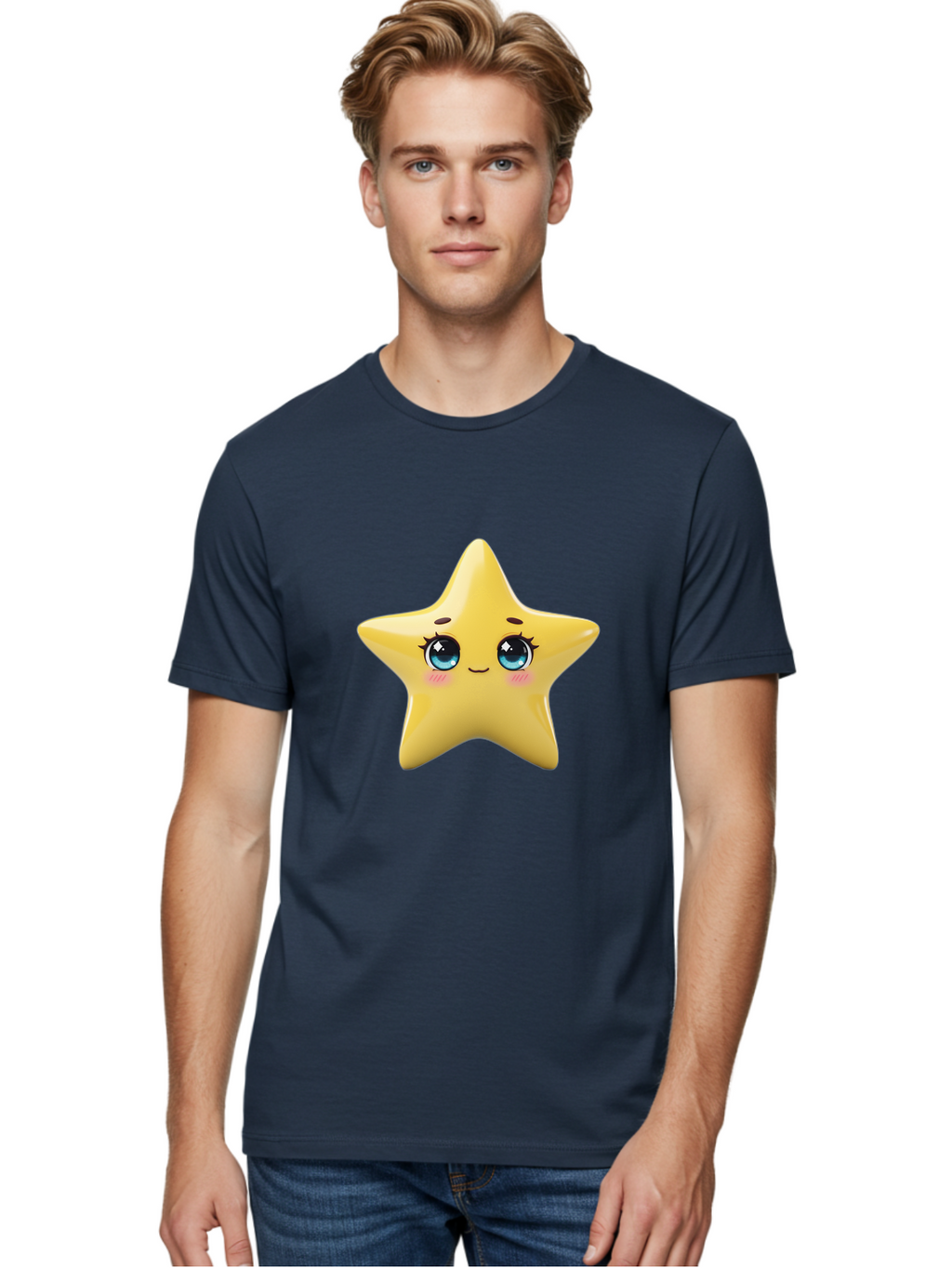 Yellow-Star-1 Men'S Graphic Tee, 100% Cotton, Comfortable Casual Summer Wear, Machine Washable, Vintage Camera, Old Camera, Antique Camera, Black Camera, Classic Photography, Photography Equipment, Nostalgic Device, Film Camera, Camera Art Ban999