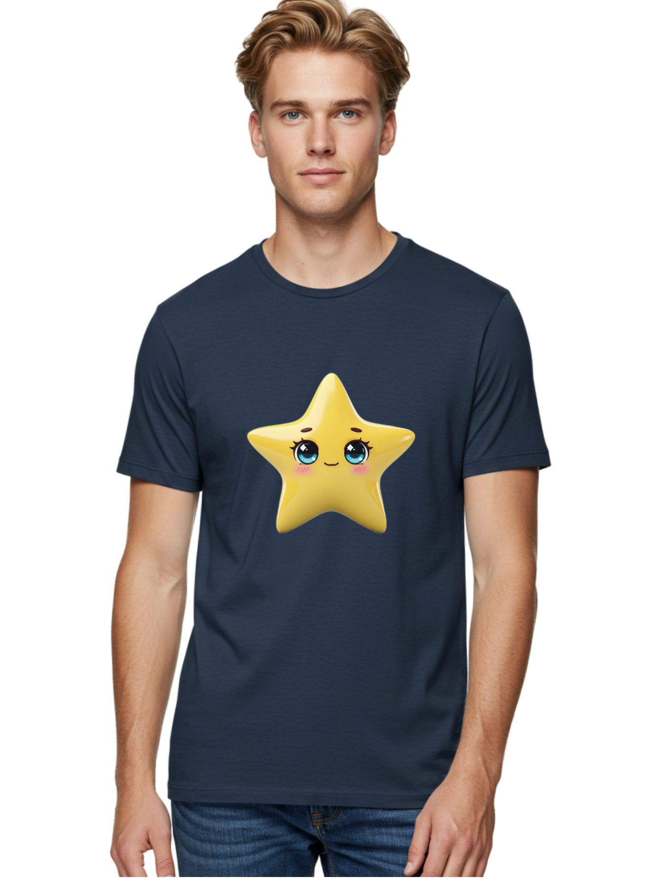 Yellow-Star-1 Men'S Graphic Tee, 100% Cotton, Comfortable Casual Summer Wear, Machine Washable, Vintage Camera, Old Camera, Antique Camera, Black Camera, Classic Photography, Photography Equipment, Nostalgic Device, Film Camera, Camera Art Ban999