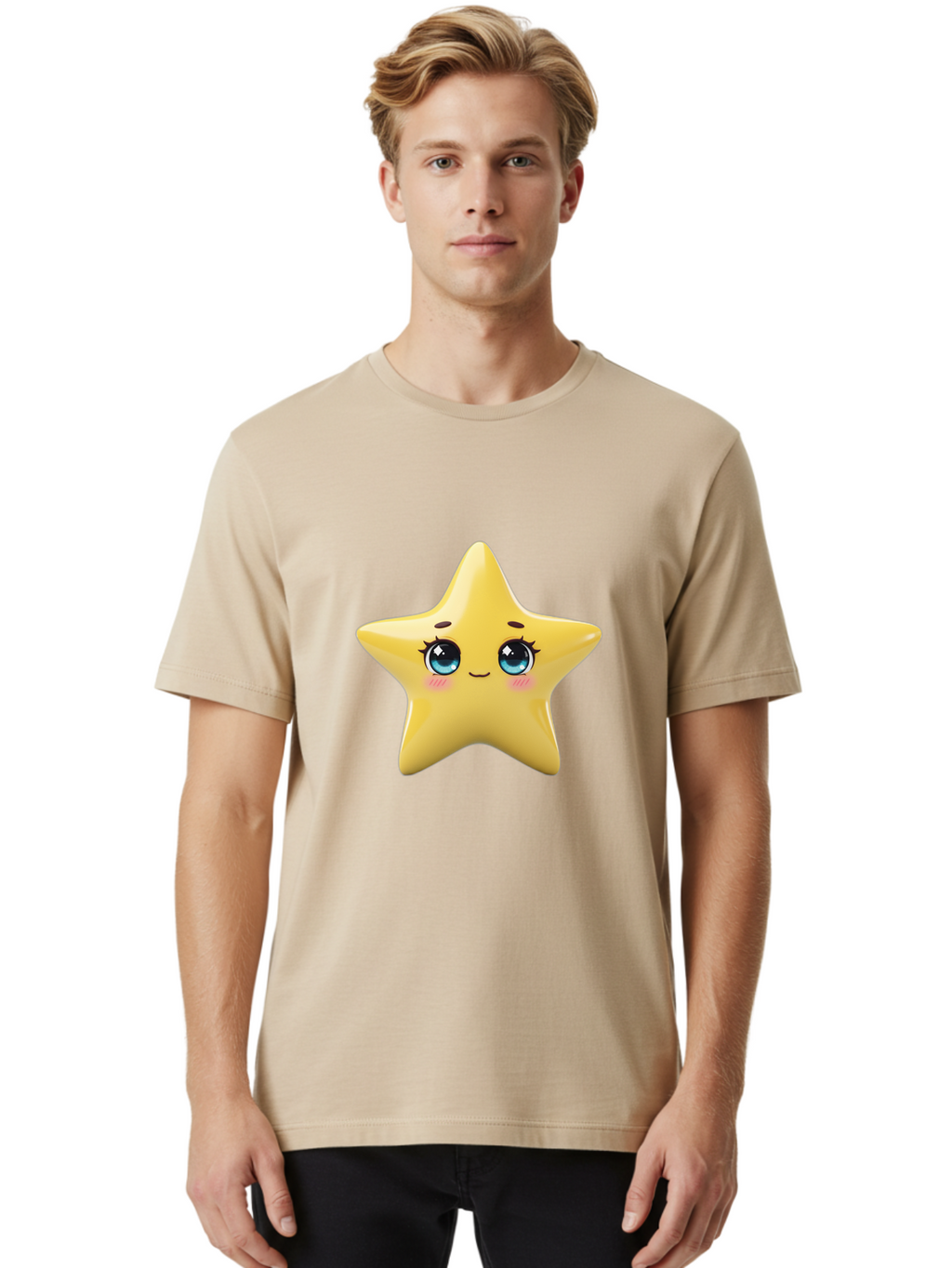 Yellow-Star-1 Men'S Graphic Tee, 100% Cotton, Comfortable Casual Summer Wear, Machine Washable, Vintage Camera, Old Camera, Antique Camera, Black Camera, Classic Photography, Photography Equipment, Nostalgic Device, Film Camera, Camera Art Ban999