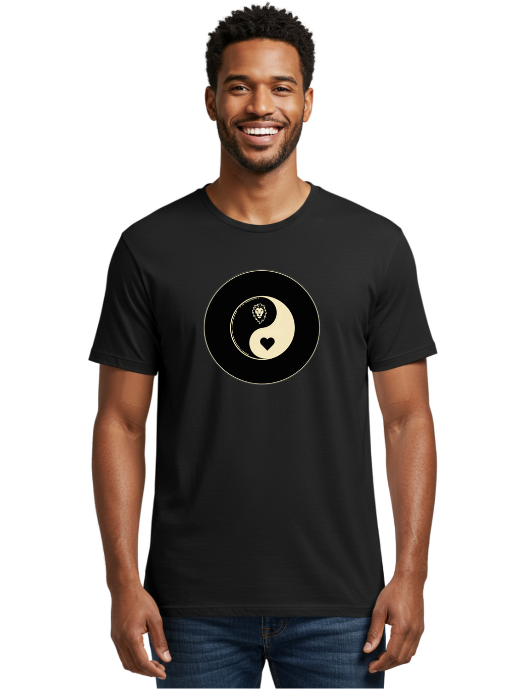 Yin-Yang-Heart-Lion Men'S Graphic Tee, 100% Cotton, Comfortable Casual Summer Wear, Machine Washable, Vintage Camera, Old Camera, Antique Camera, Black Camera, Classic Photography, Photography Equipment, Nostalgic Device, Film Camera, Bao001
