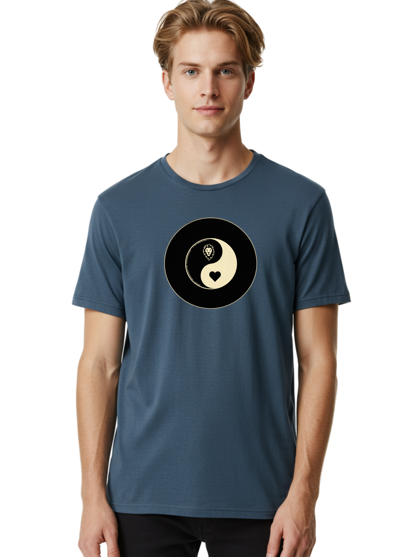 Yin-Yang-Heart-Lion Men'S Graphic Tee, 100% Cotton, Comfortable Casual Summer Wear, Machine Washable, Vintage Camera, Old Camera, Antique Camera, Black Camera, Classic Photography, Photography Equipment, Nostalgic Device, Film Camera, Bao001