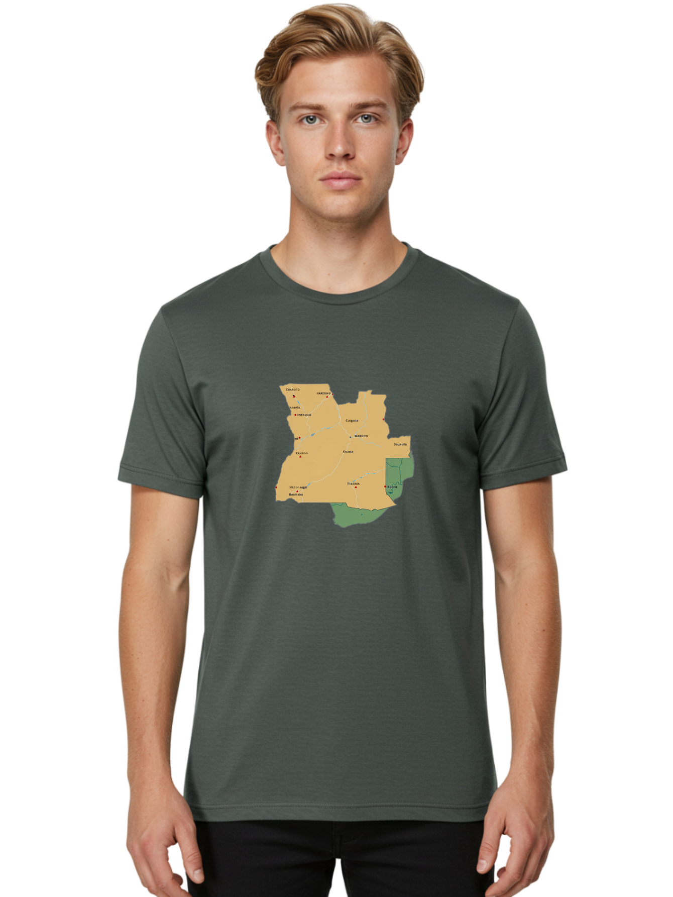 Zambia-Map Men'S Graphic Tee, 100% Cotton, Comfortable Casual Summer Wear, Machine Washable, Vintage Camera, Old Camera, Antique Camera, Black Camera, Classic Photography, Photography Equipment, Nostalgic Device, Film Camera, Camera Art Bao002
