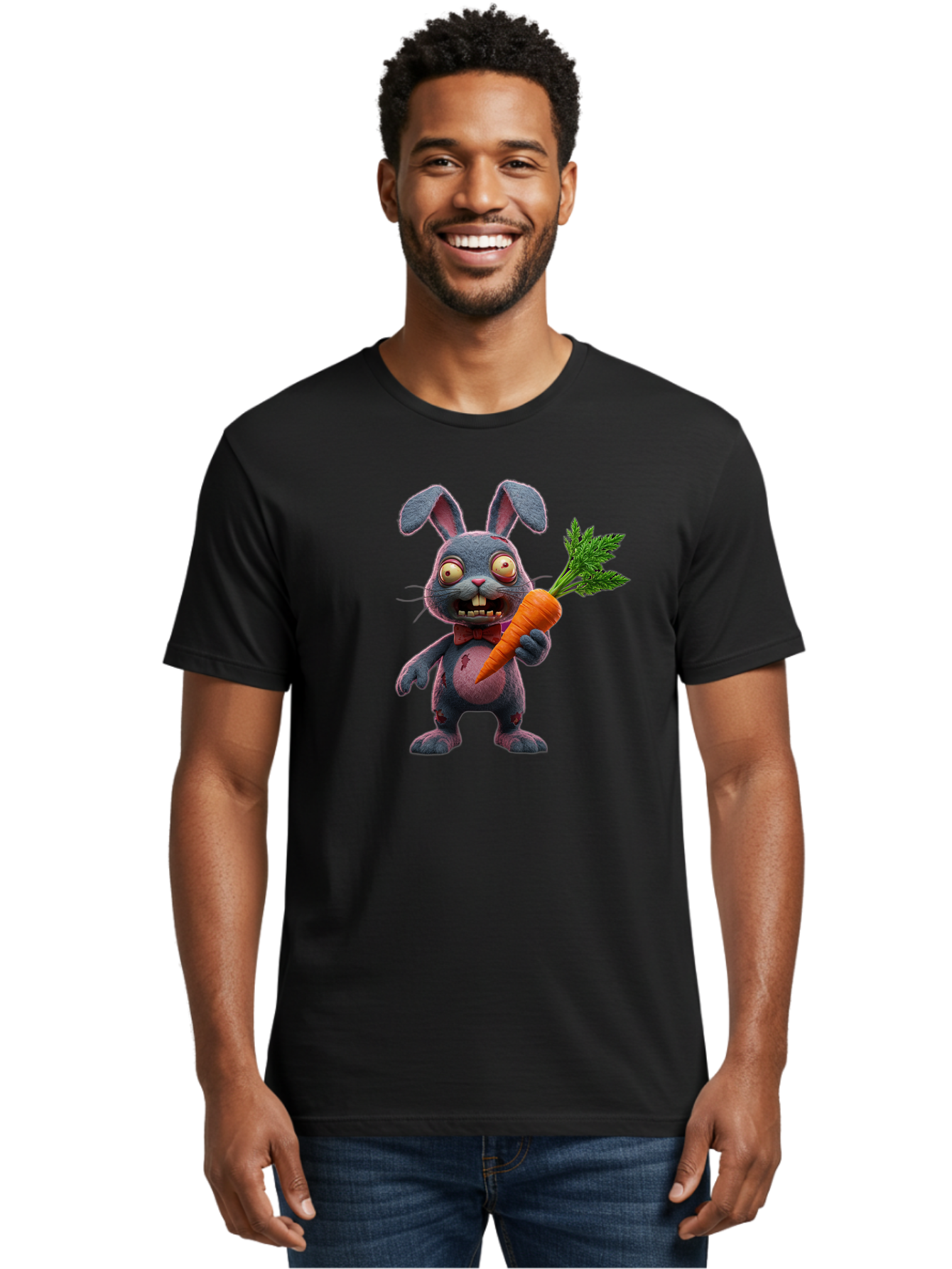 Zombie-Bunny-4 Men'S Graphic Tee, 100% Cotton, Comfortable Casual Summer Wear, Machine Washable, Vintage Camera, Old Camera, Antique Camera, Black Camera, Classic Photography, Photography Equipment, Nostalgic Device, Film Camera, Camera Art Bao007