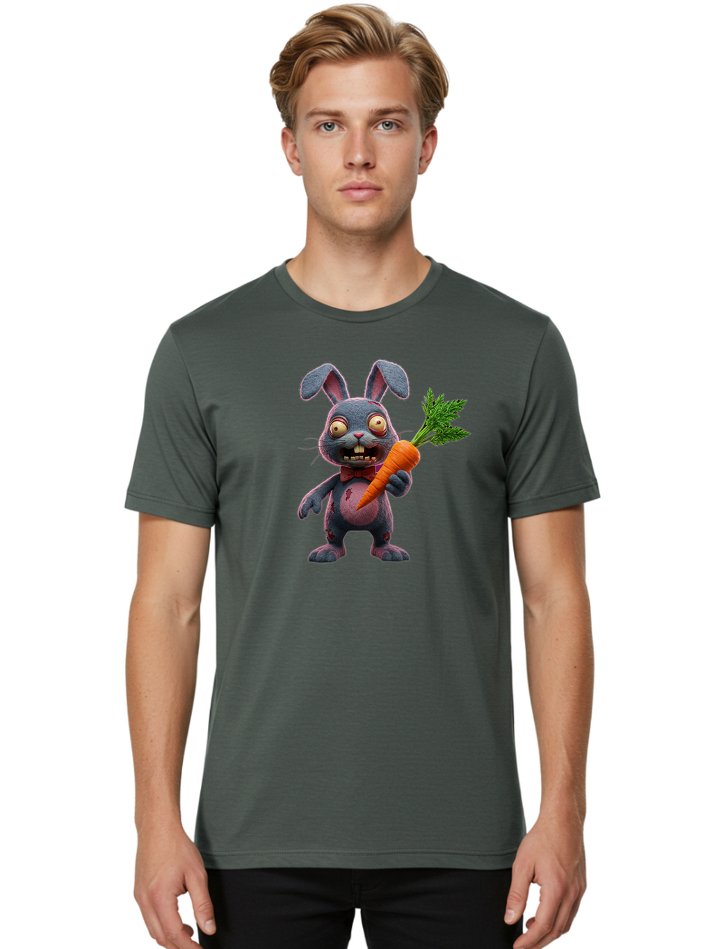 Zombie-Bunny-4 Men'S Graphic Tee, 100% Cotton, Comfortable Casual Summer Wear, Machine Washable, Vintage Camera, Old Camera, Antique Camera, Black Camera, Classic Photography, Photography Equipment, Nostalgic Device, Film Camera, Camera Art Bao007