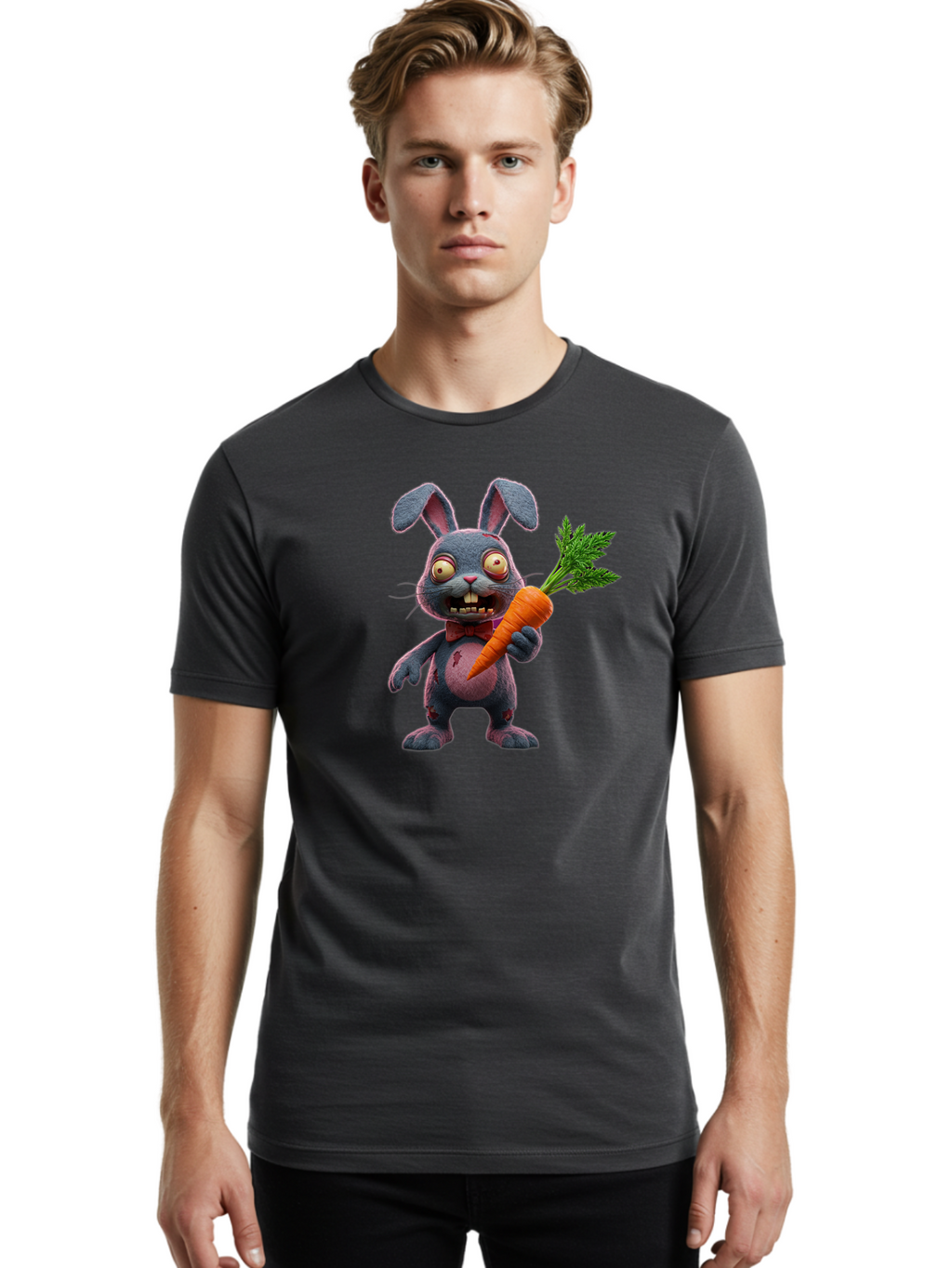 Zombie-Bunny-4 Men'S Graphic Tee, 100% Cotton, Comfortable Casual Summer Wear, Machine Washable, Vintage Camera, Old Camera, Antique Camera, Black Camera, Classic Photography, Photography Equipment, Nostalgic Device, Film Camera, Camera Art Bao007