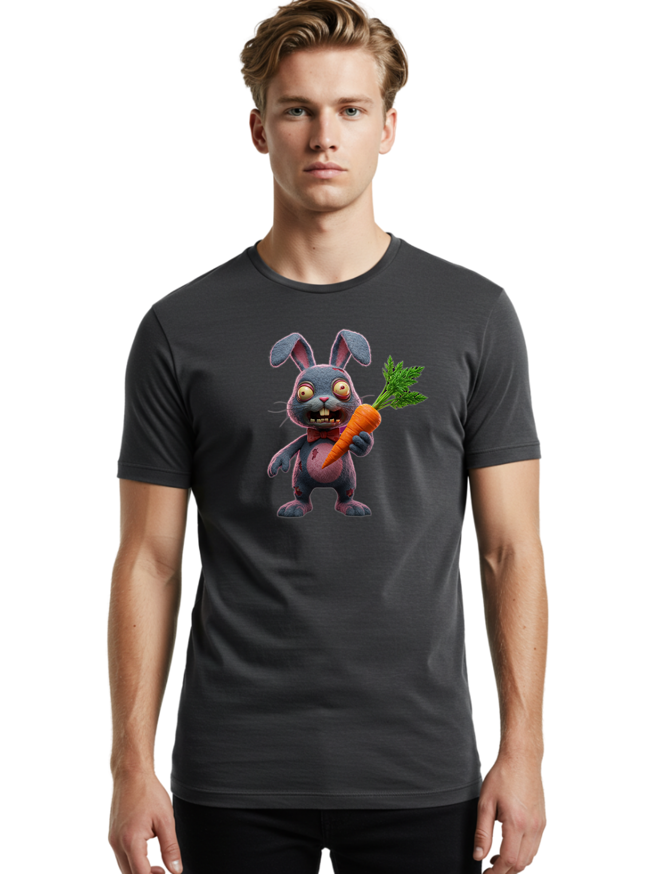 Zombie-Bunny-4 Men'S Graphic Tee, 100% Cotton, Comfortable Casual Summer Wear, Machine Washable, Vintage Camera, Old Camera, Antique Camera, Black Camera, Classic Photography, Photography Equipment, Nostalgic Device, Film Camera, Camera Art Bao007